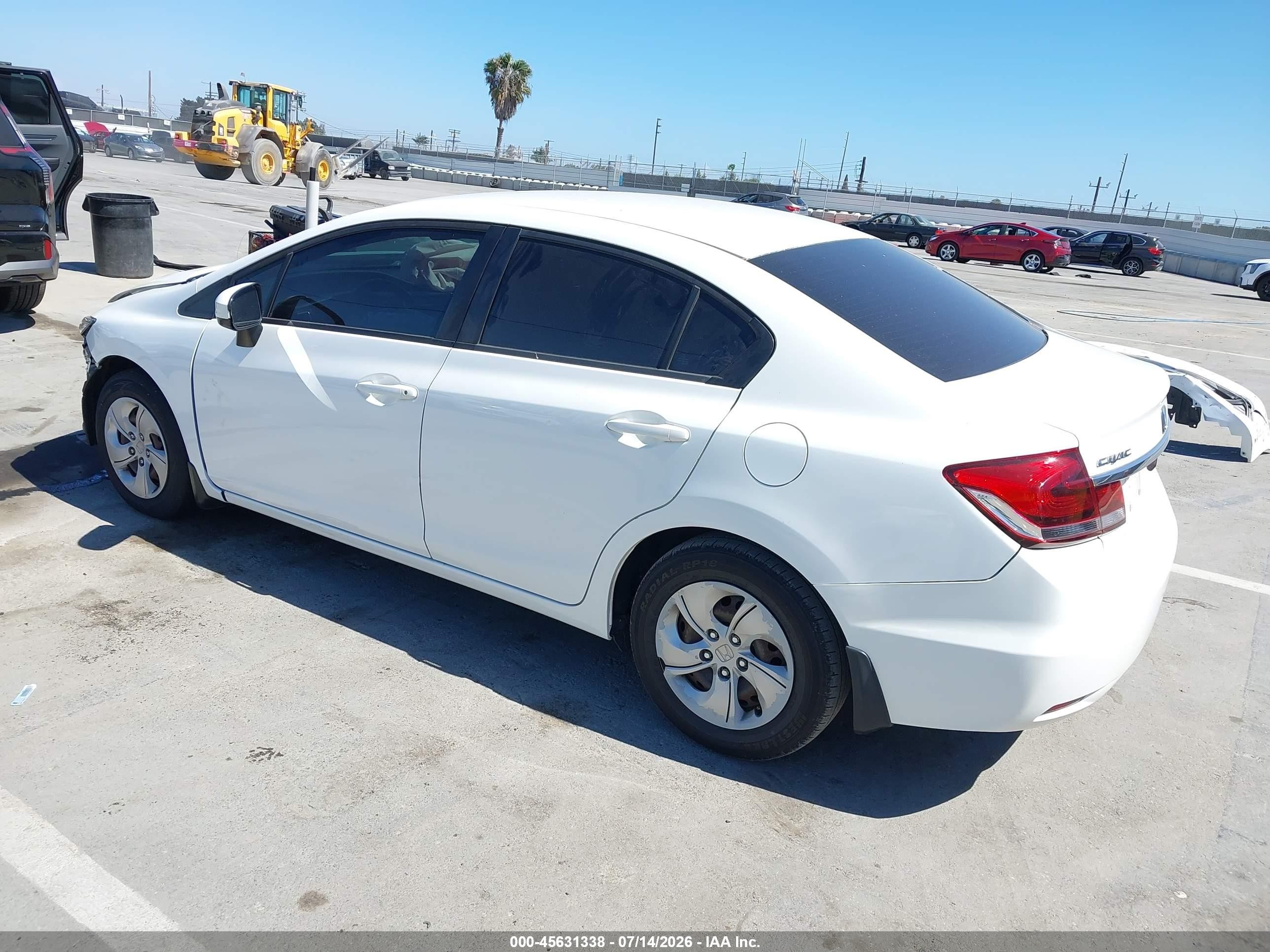 2015 Honda Civic Lx White vin: 19XFB2F59FE270928
