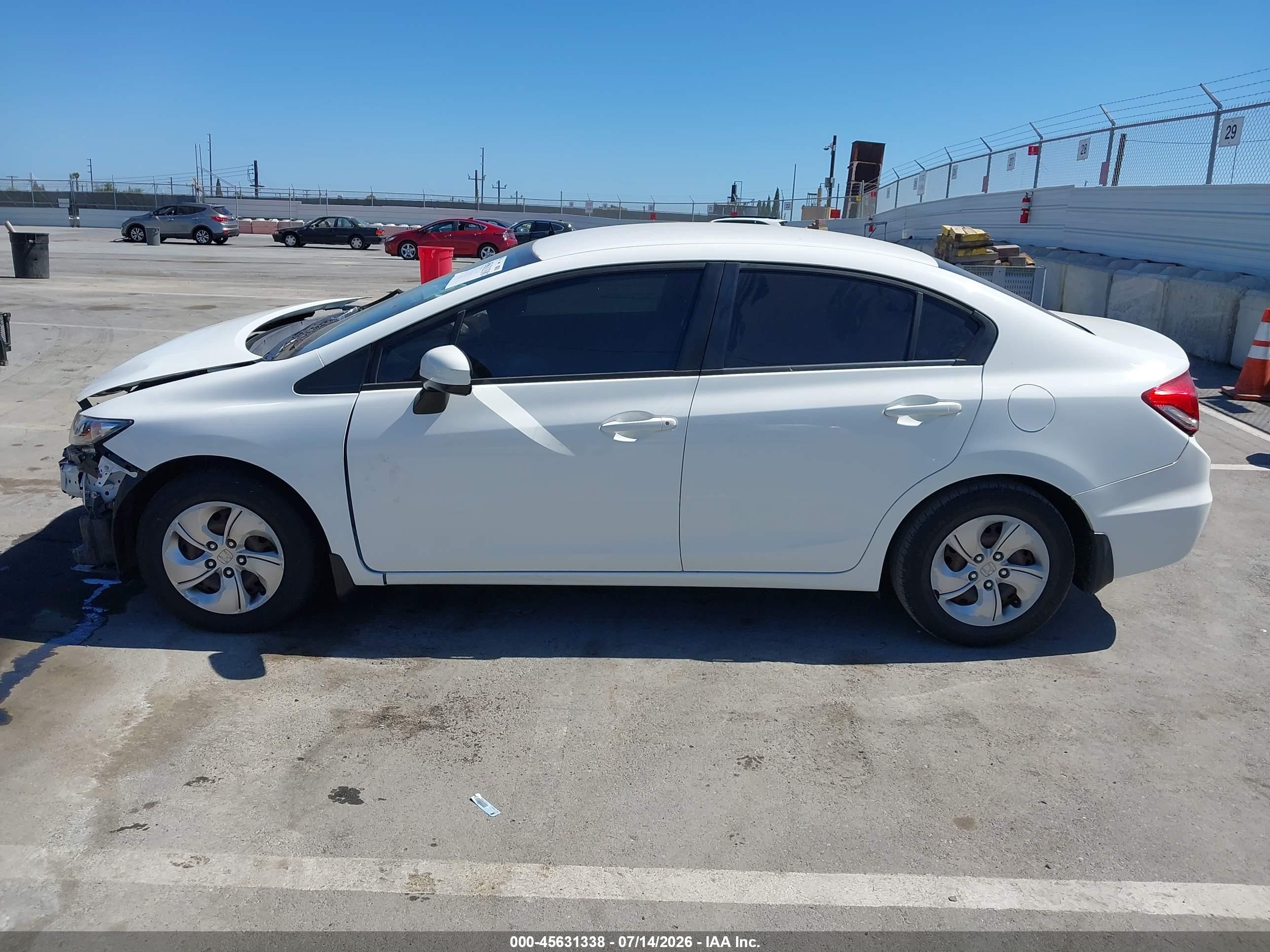 2015 Honda Civic Lx White vin: 19XFB2F59FE270928