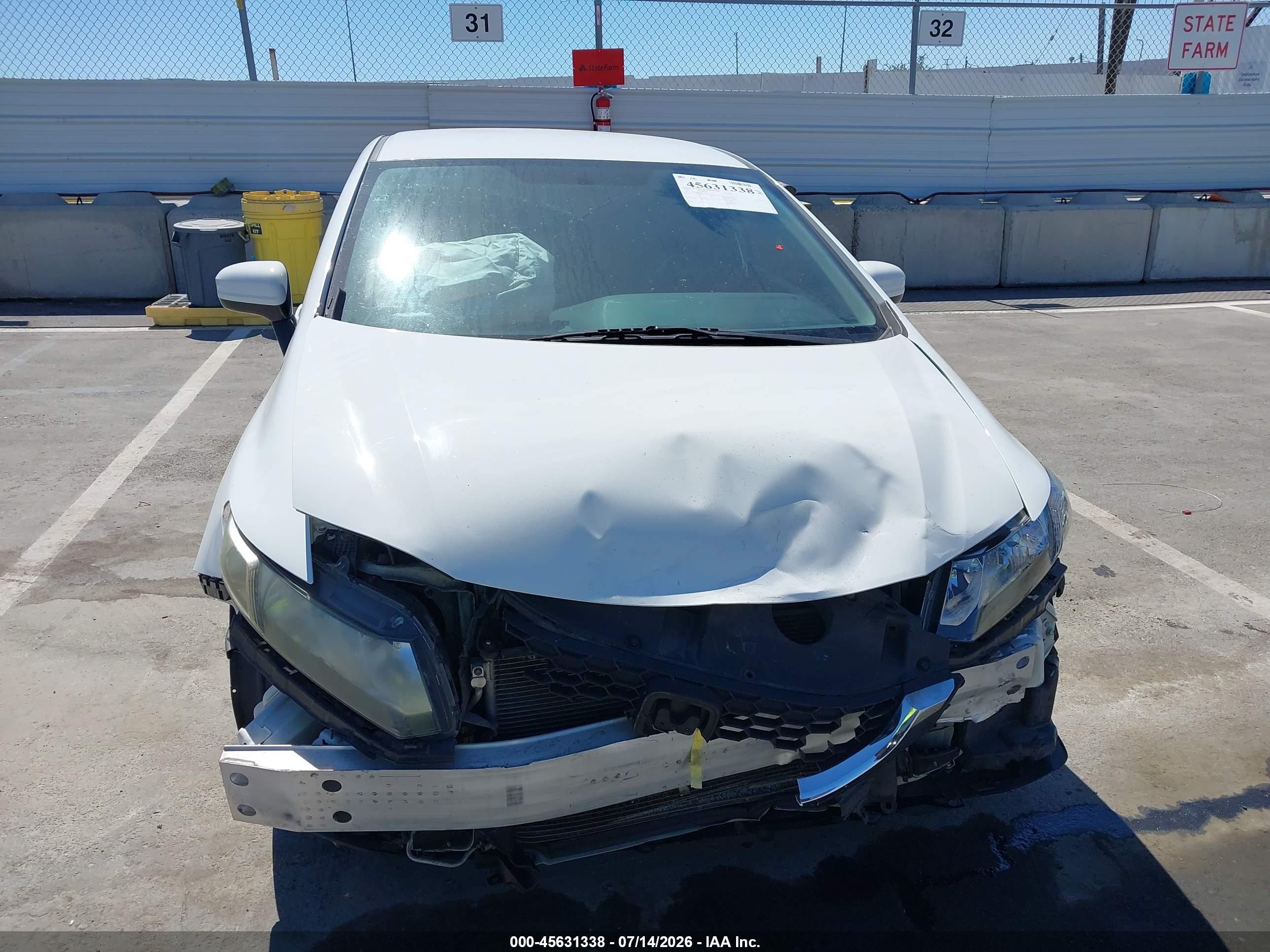 2015 Honda Civic Lx White vin: 19XFB2F59FE270928