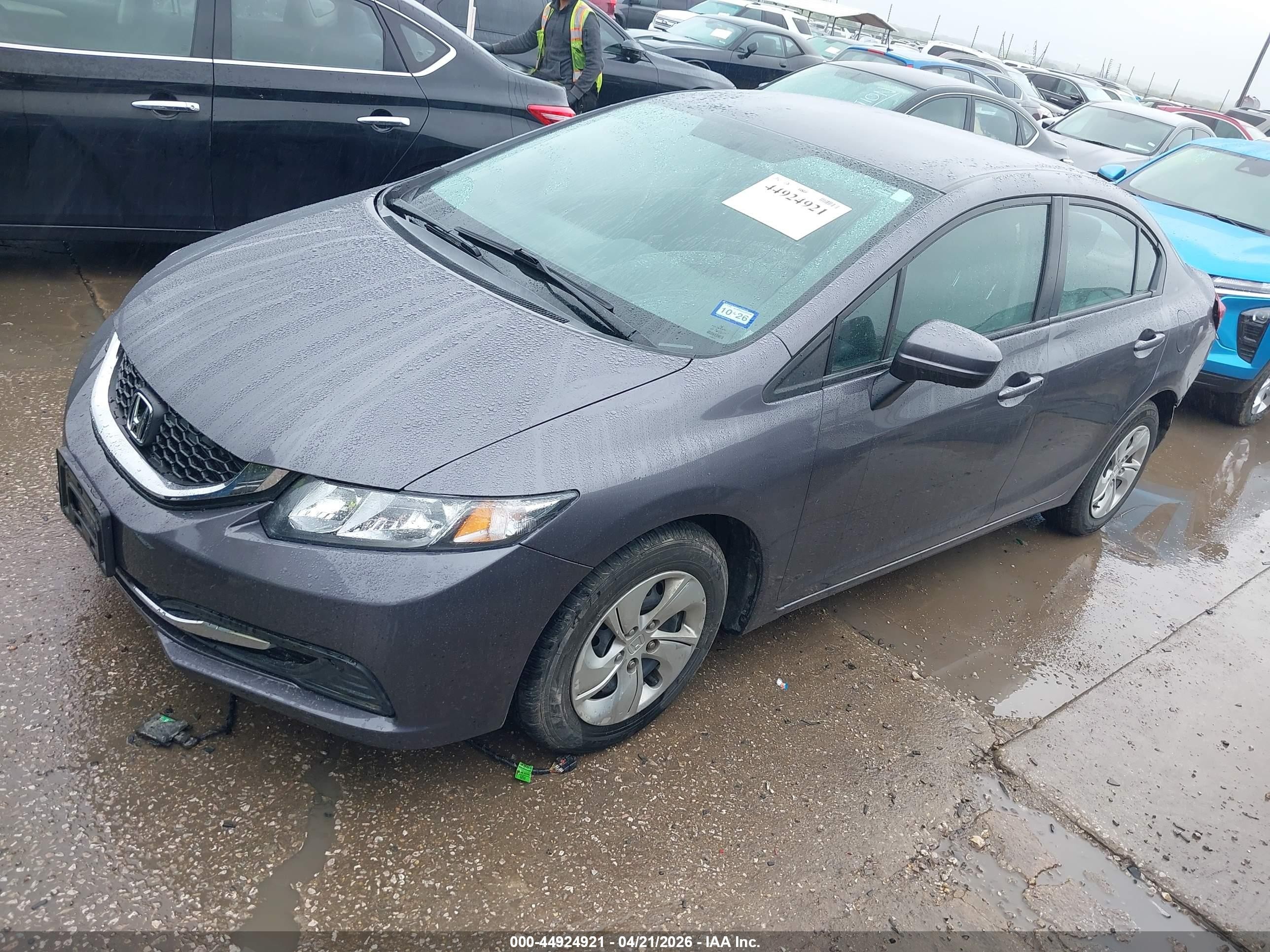2015 Honda Civic Lx Gray vin: 19XFB2F59FE272730