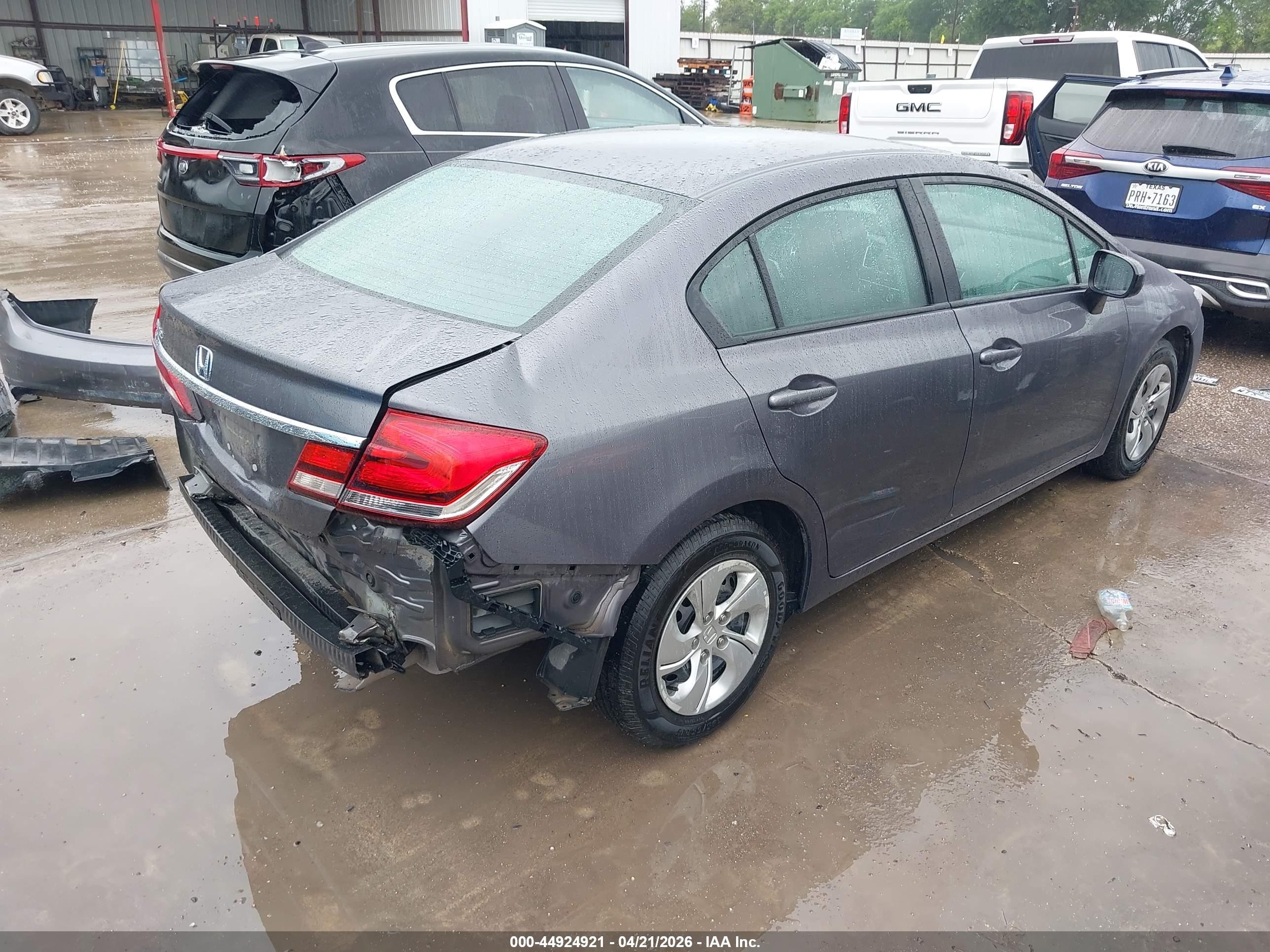 2015 Honda Civic Lx Gray vin: 19XFB2F59FE272730