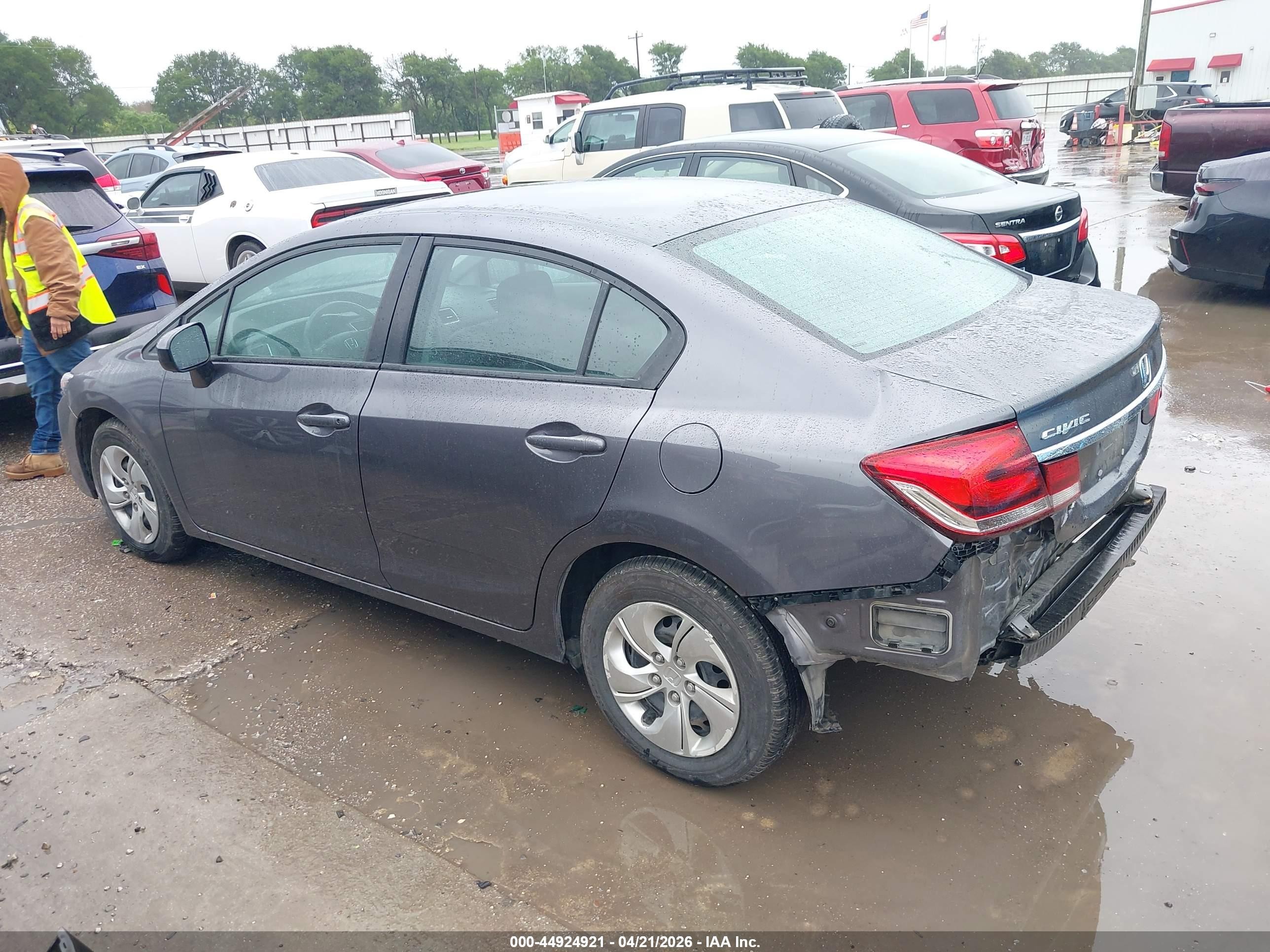 2015 Honda Civic Lx Gray vin: 19XFB2F59FE272730