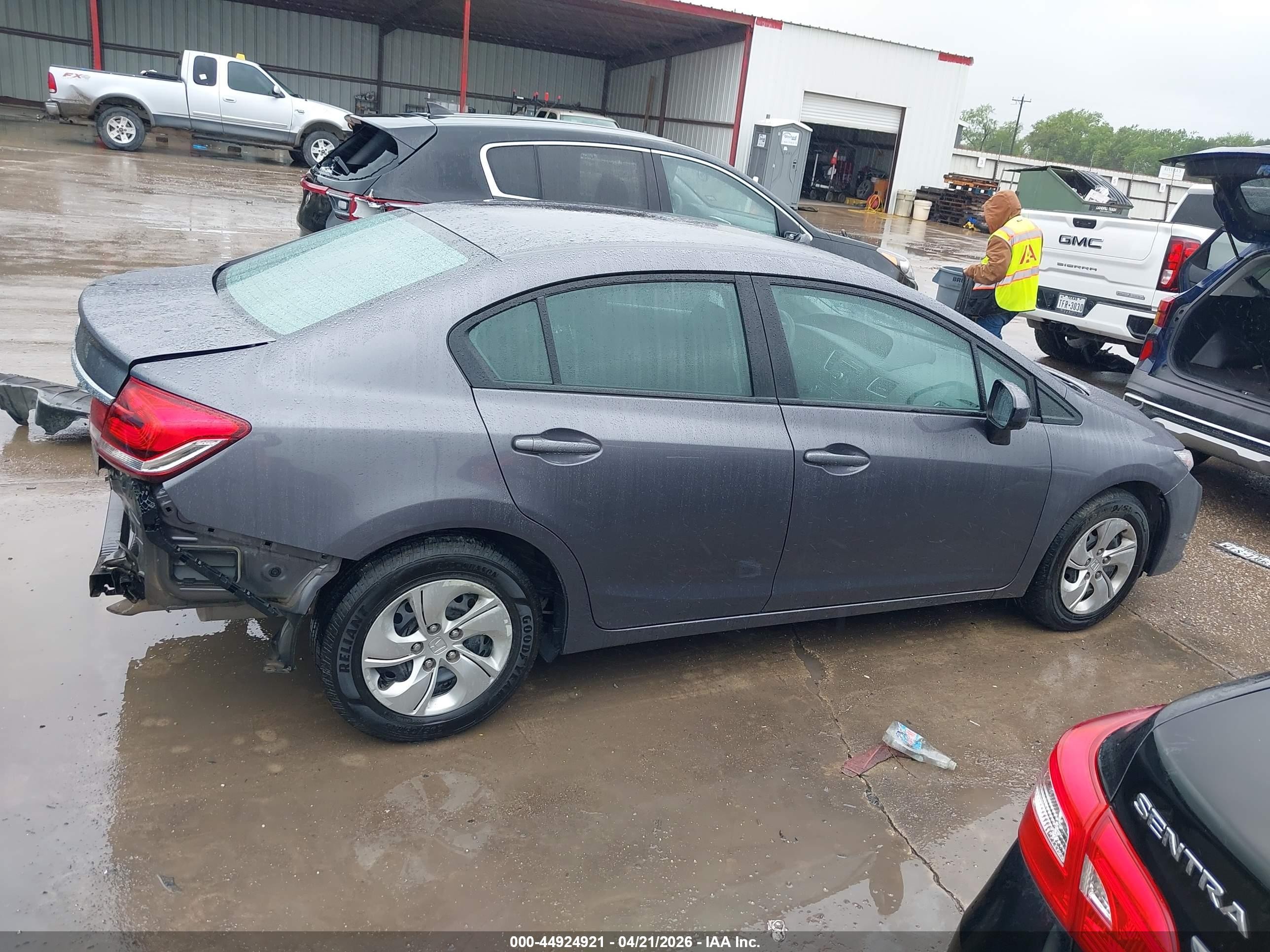 2015 Honda Civic Lx Gray vin: 19XFB2F59FE272730