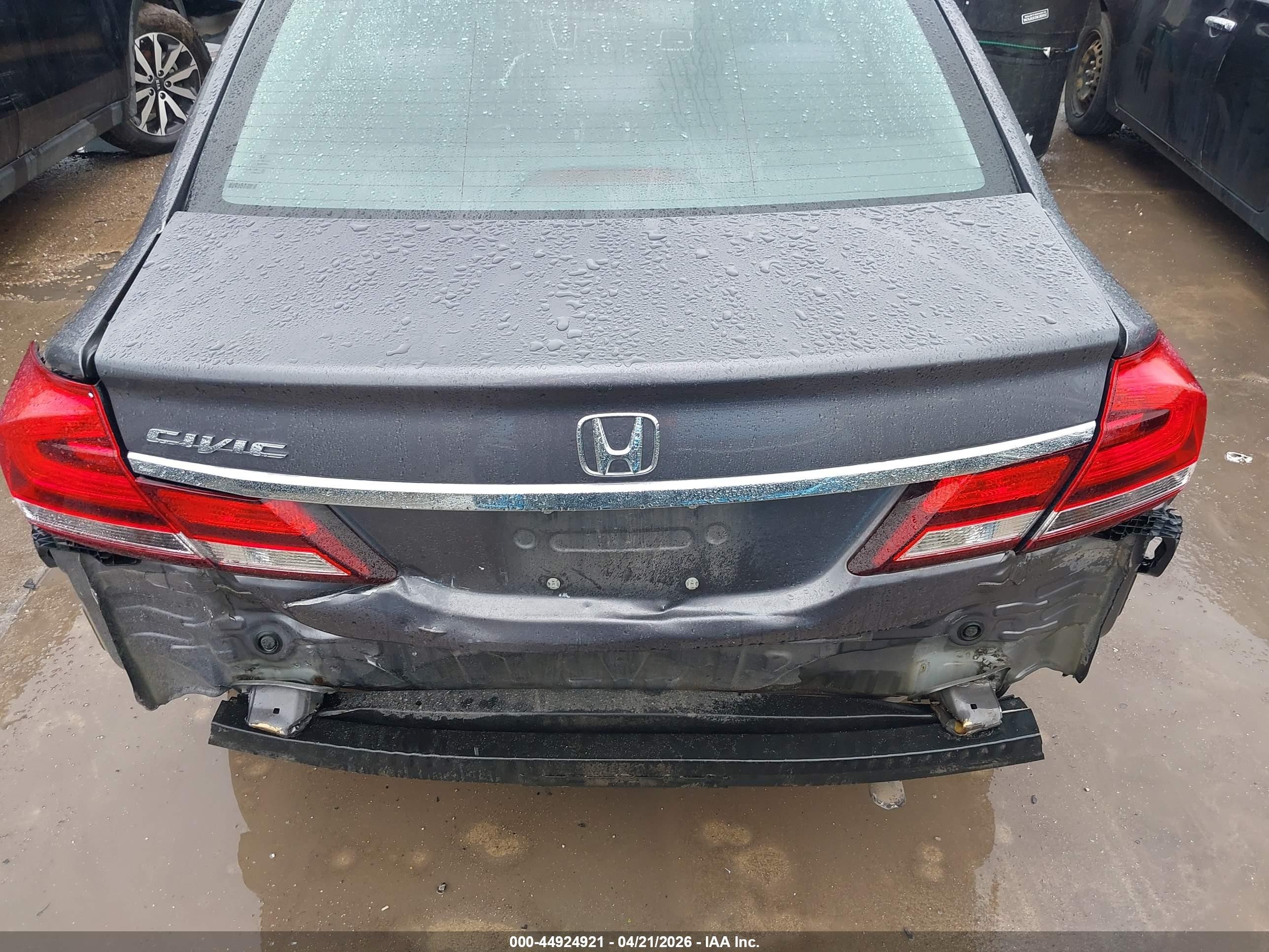2015 Honda Civic Lx Gray vin: 19XFB2F59FE272730