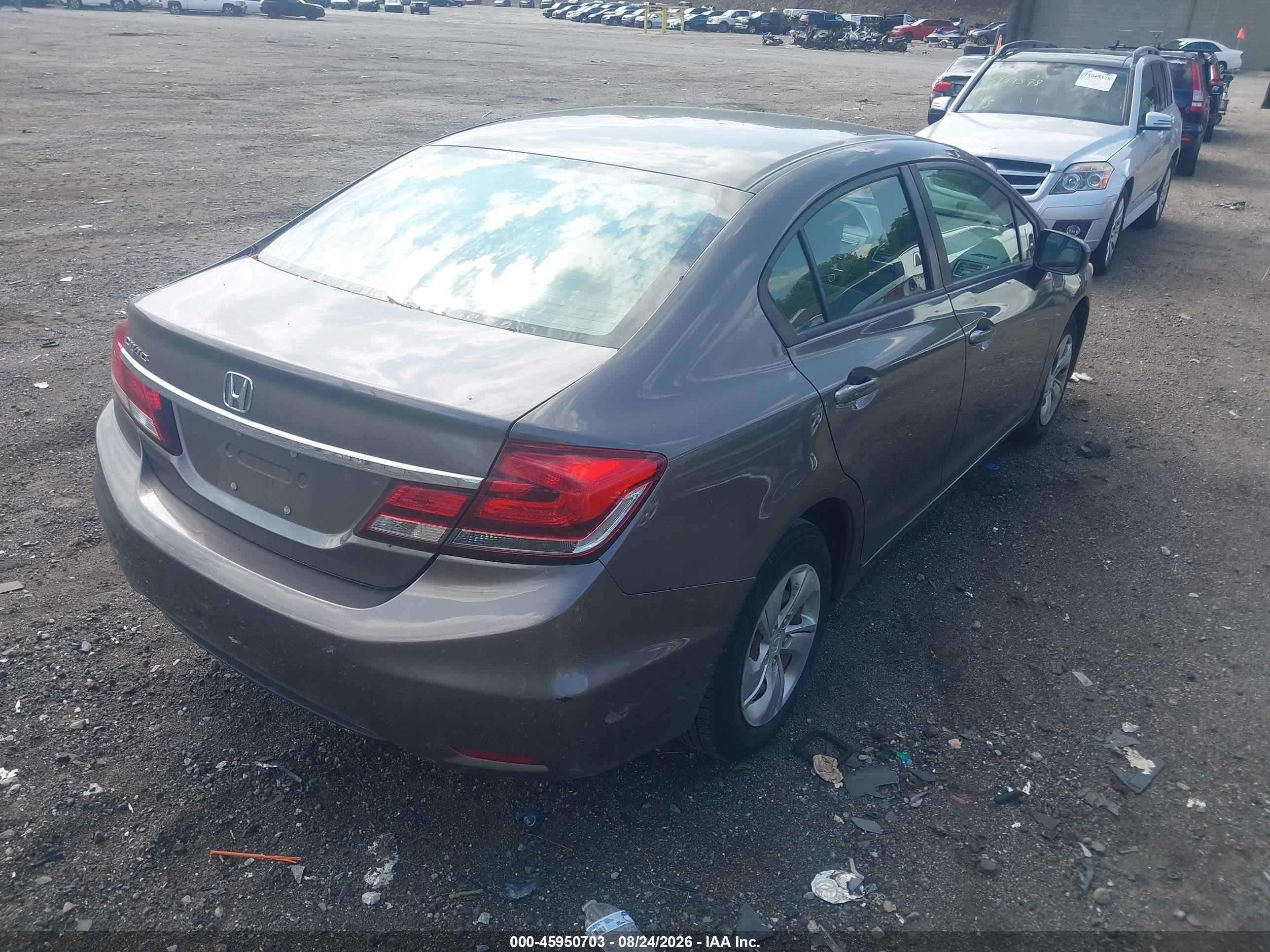 2015 Honda Civic Lx Gray vin: 19XFB2F59FE274963