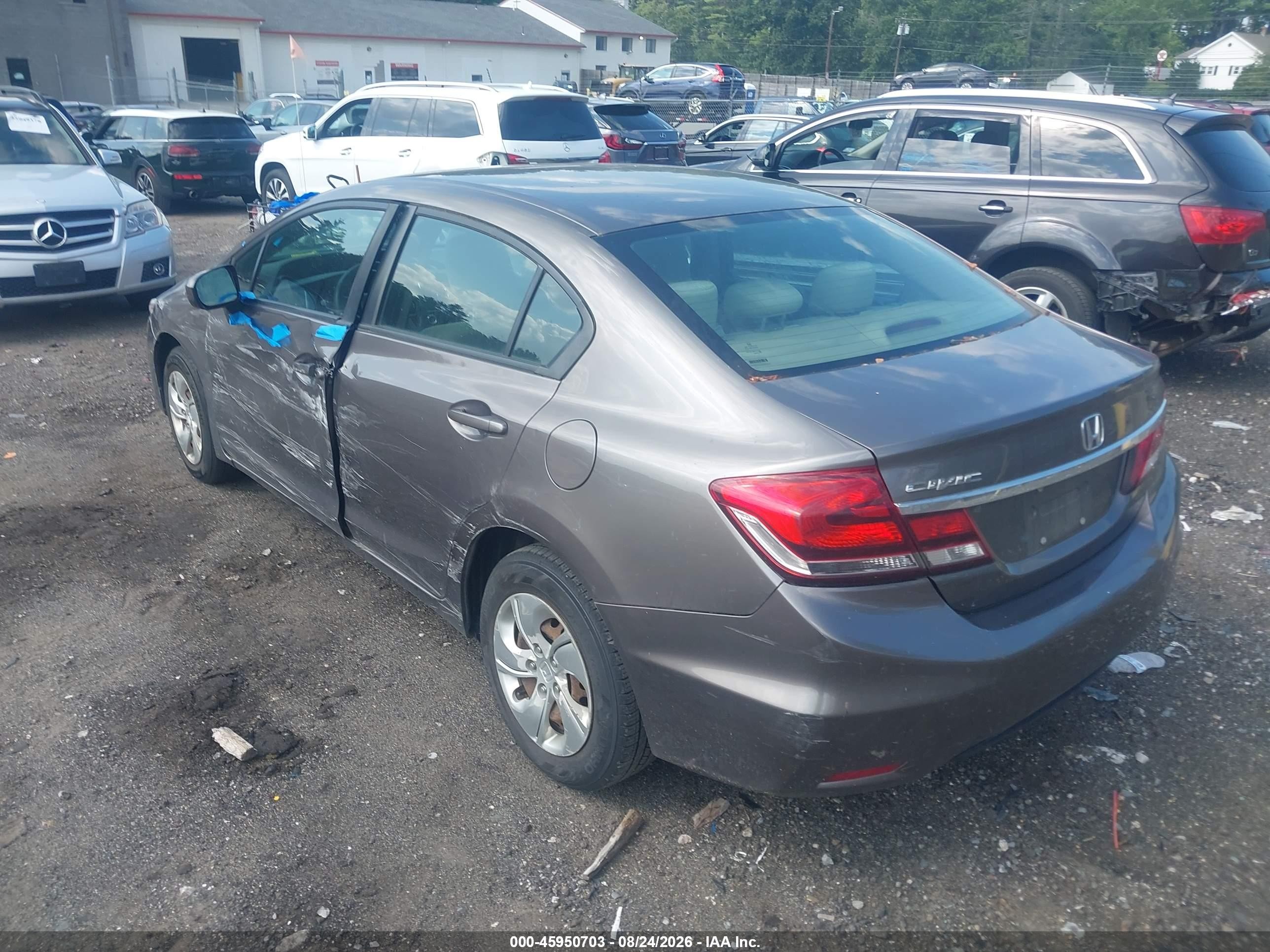 2015 Honda Civic Lx Gray vin: 19XFB2F59FE274963