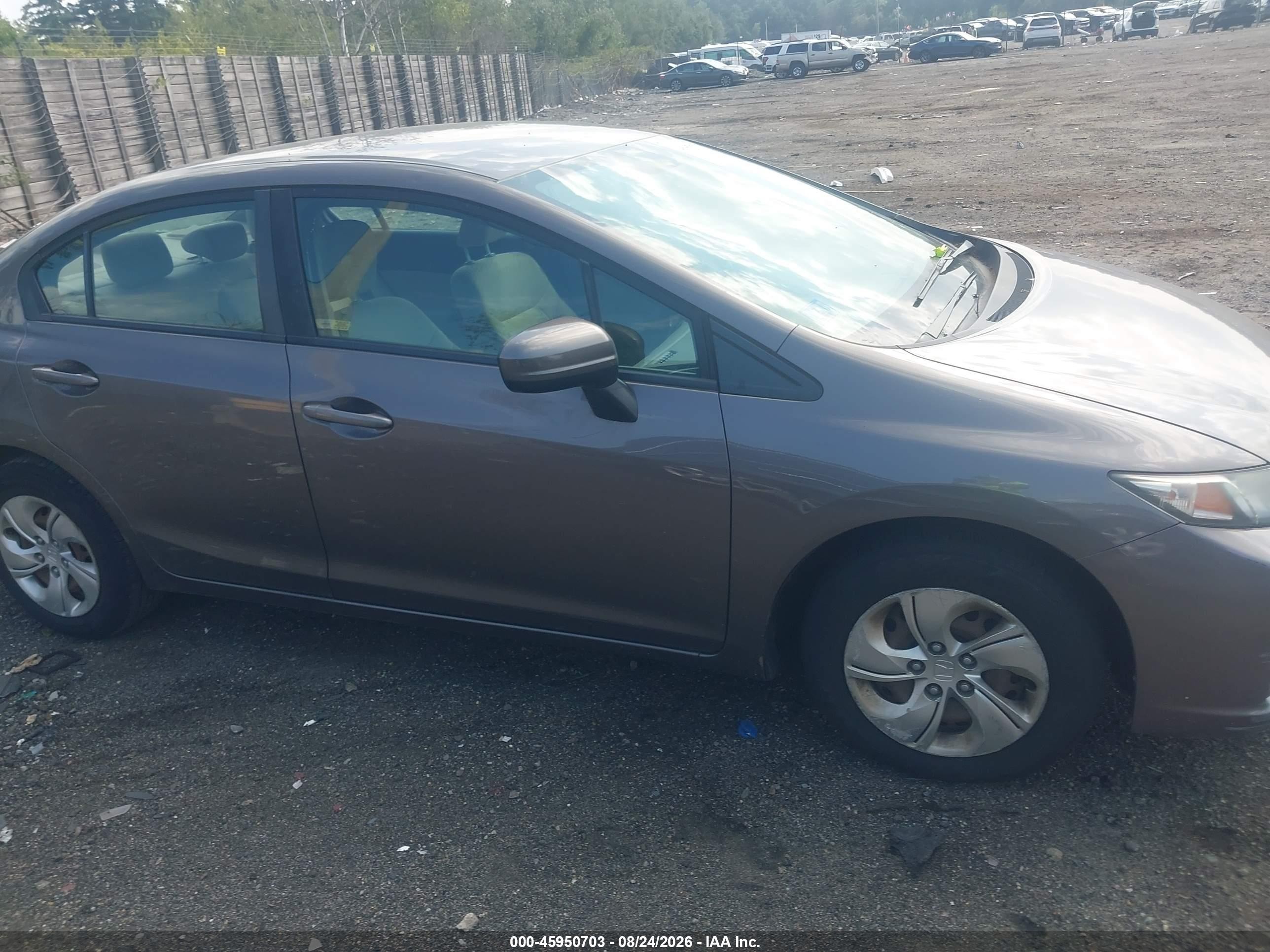 2015 Honda Civic Lx Gray vin: 19XFB2F59FE274963