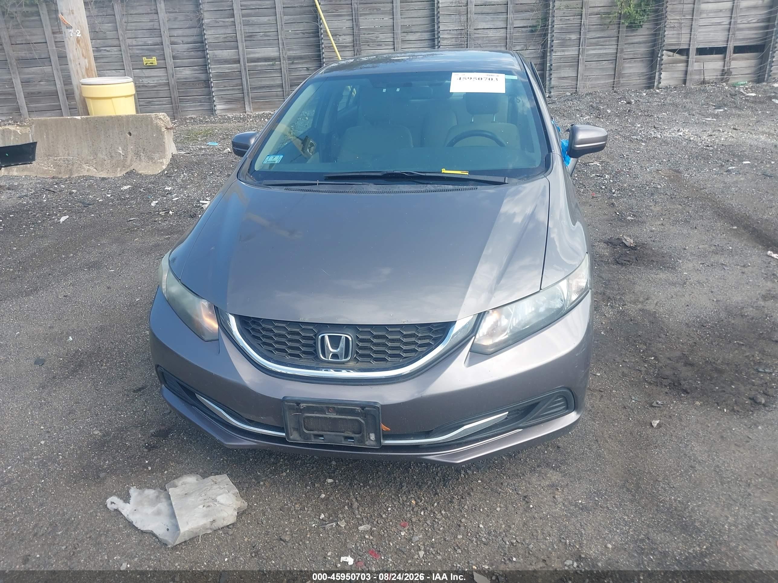 2015 Honda Civic Lx Gray vin: 19XFB2F59FE274963