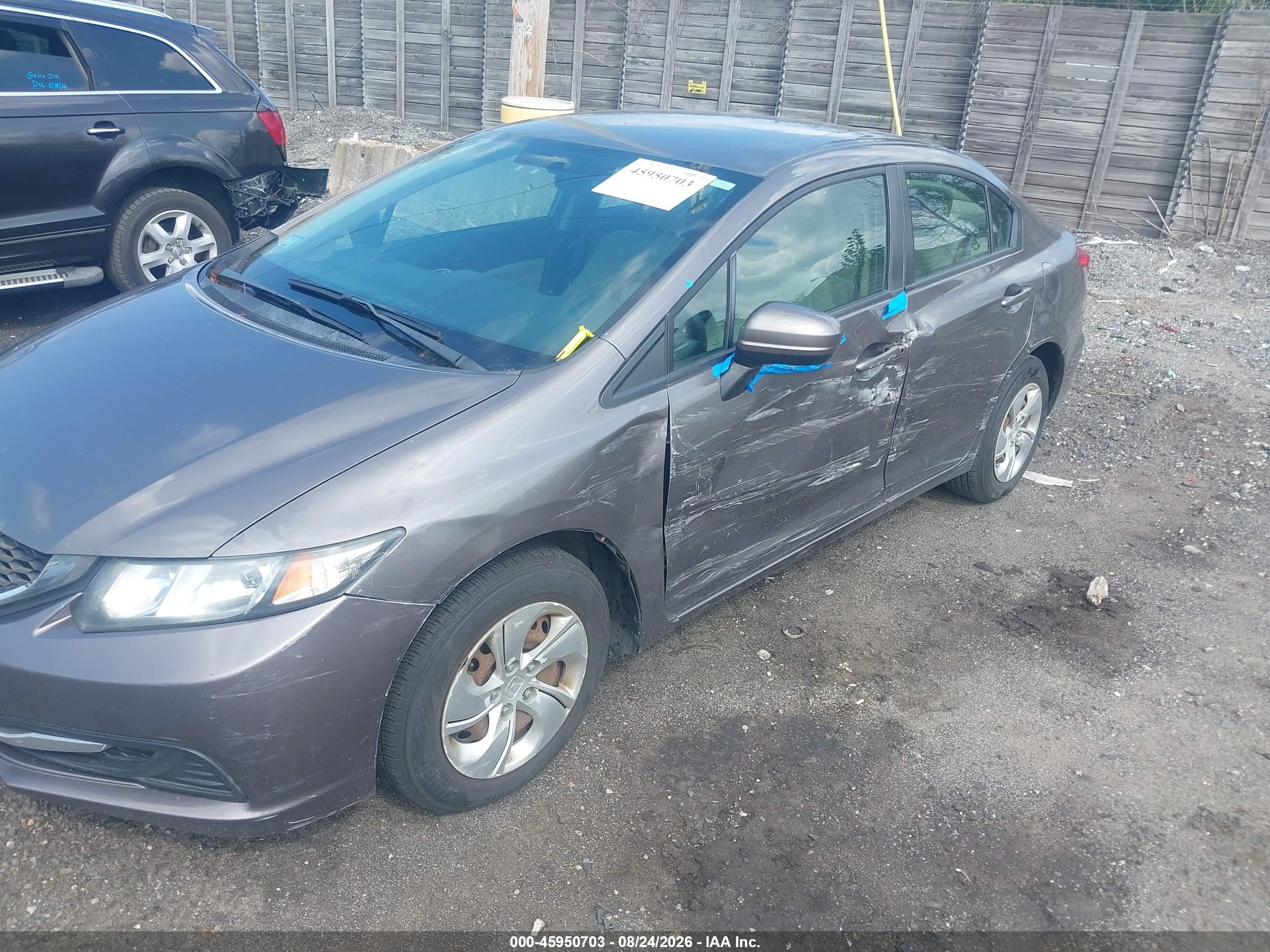 2015 Honda Civic Lx Gray vin: 19XFB2F59FE274963