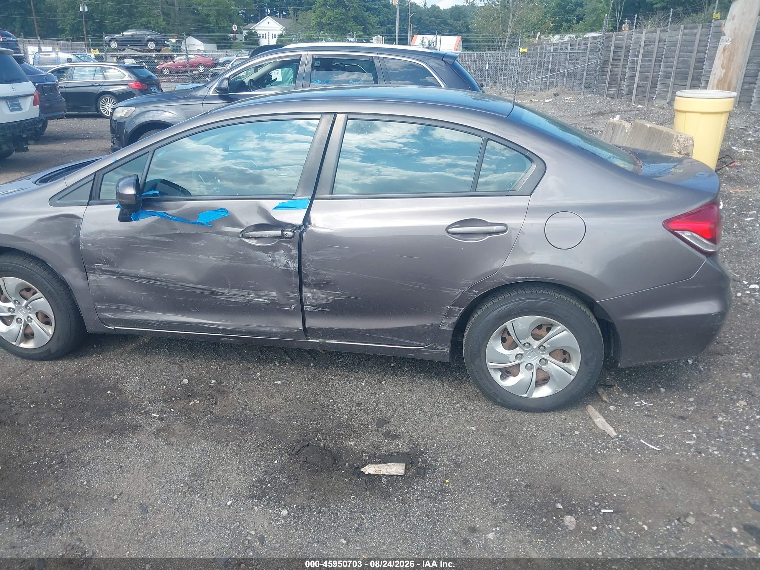2015 Honda Civic Lx Gray vin: 19XFB2F59FE274963