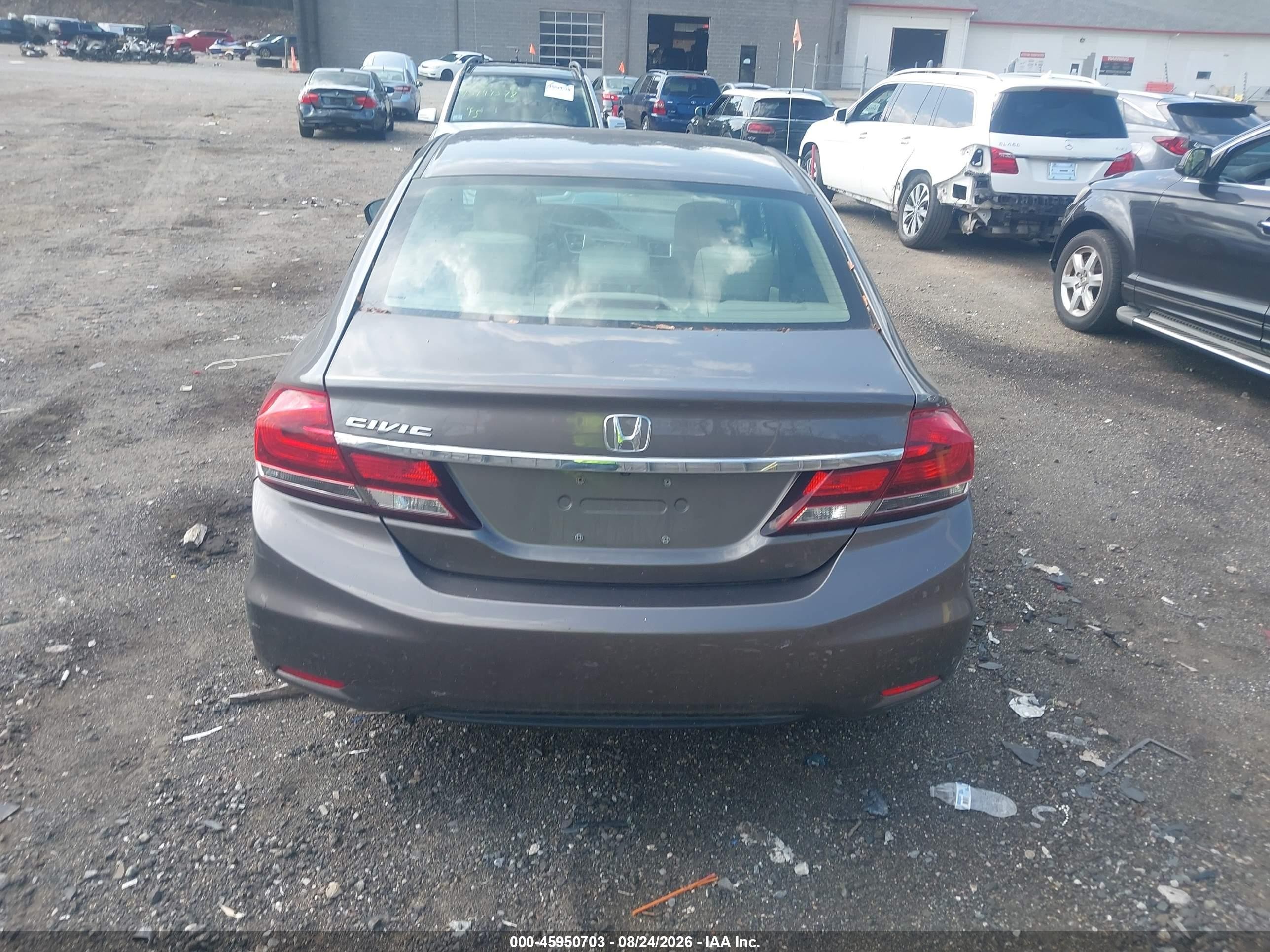 2015 Honda Civic Lx Gray vin: 19XFB2F59FE274963