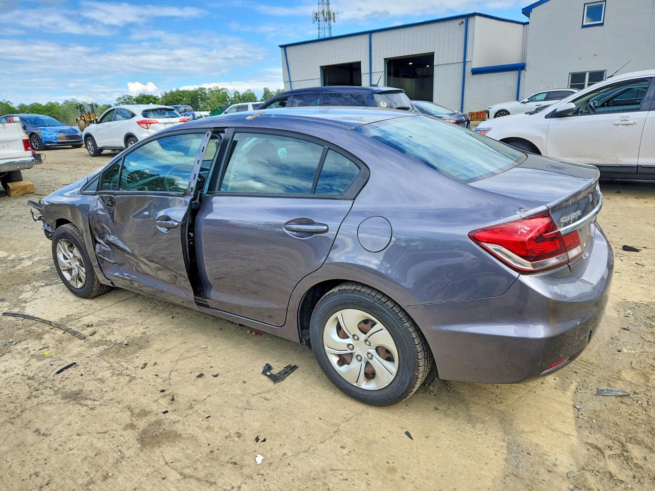 2015 Honda Civic Lx Gray vin: 19XFB2F59FE280052