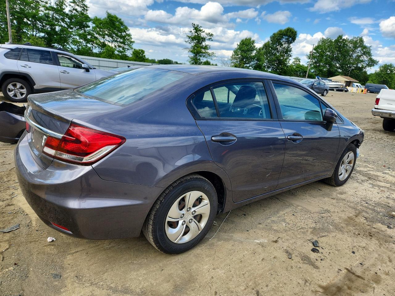 2015 Honda Civic Lx Gray vin: 19XFB2F59FE280052