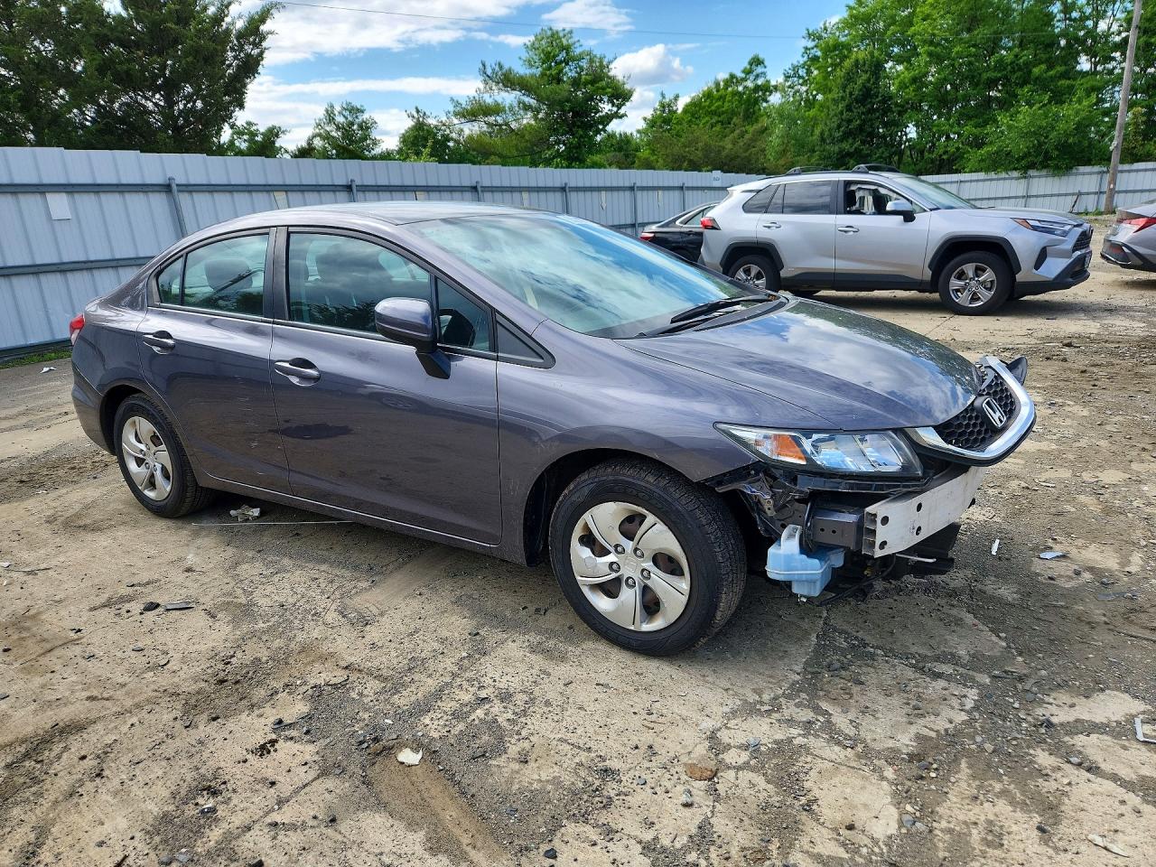 2015 Honda Civic Lx Gray vin: 19XFB2F59FE280052