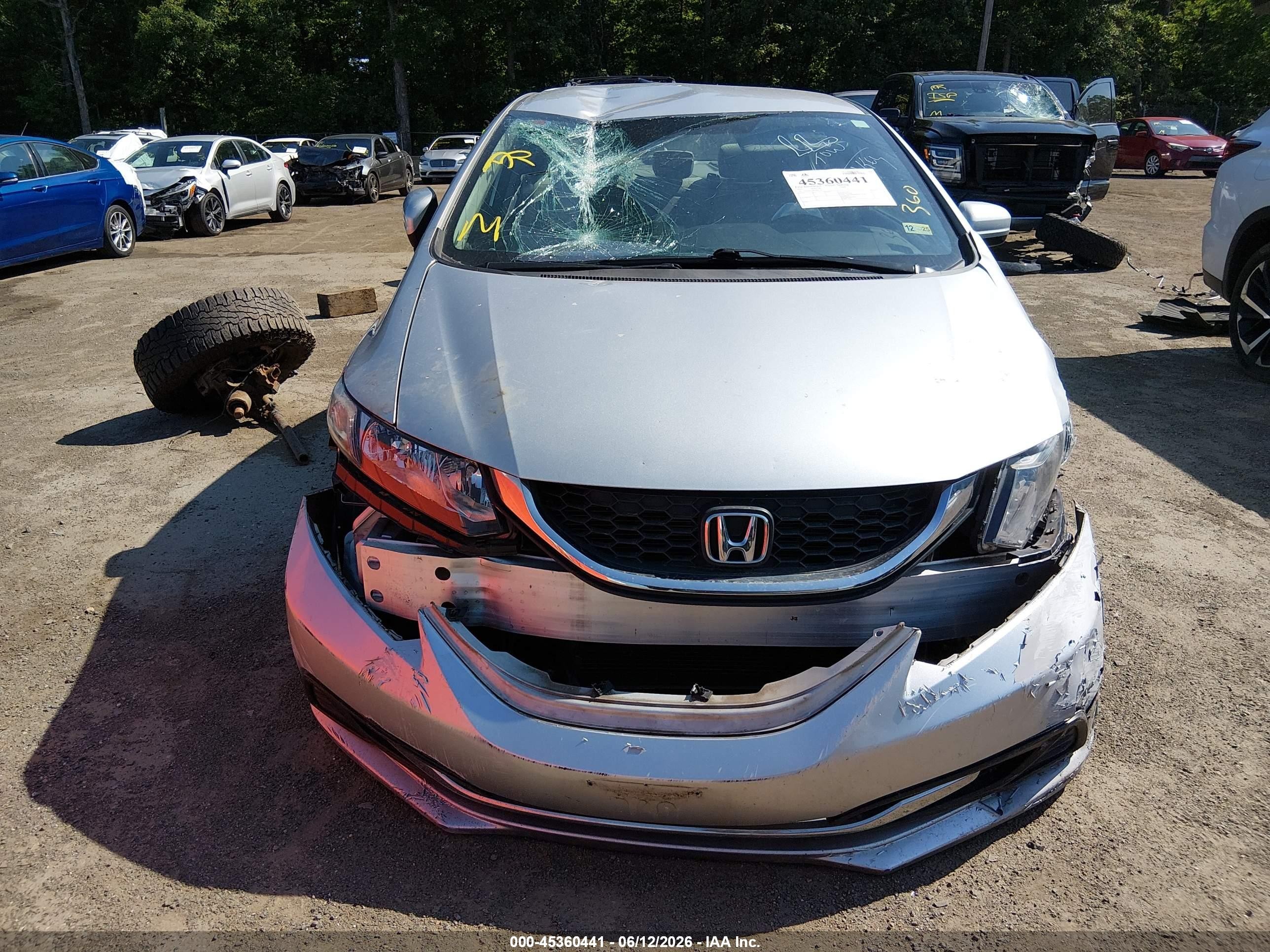 2015 Honda Civic Lx Silver vin: 19XFB2F59FE283176