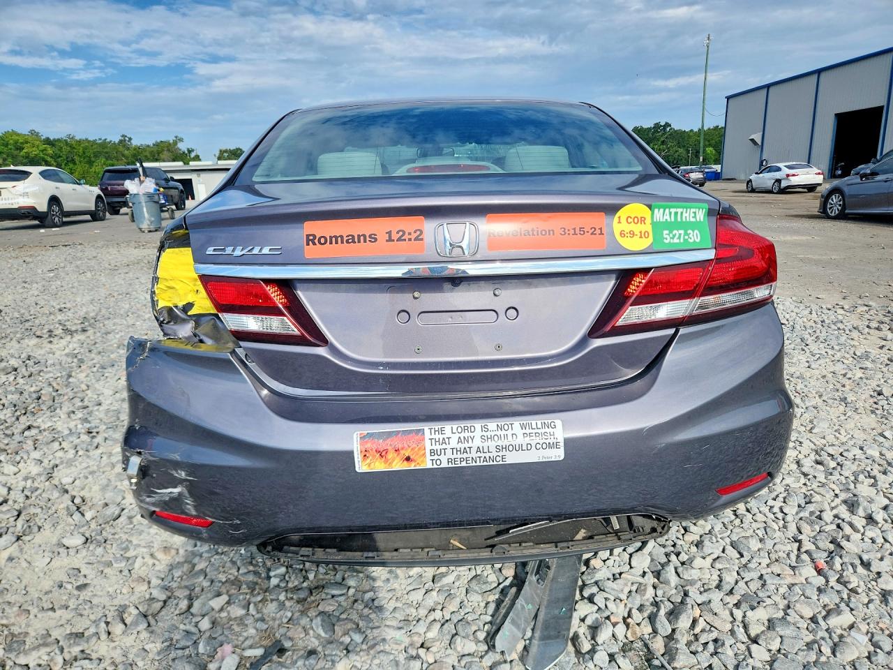 2015 Honda Civic Lx Gray vin: 19XFB2F59FE283288