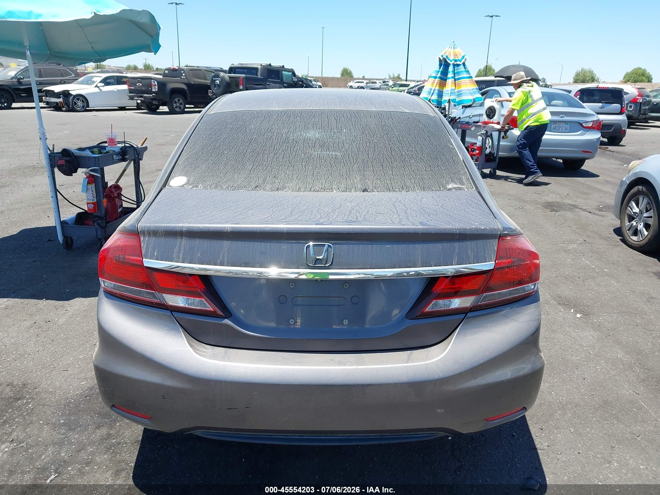 2015 Honda Civic Lx Gray vin: 19XFB2F59FE287664
