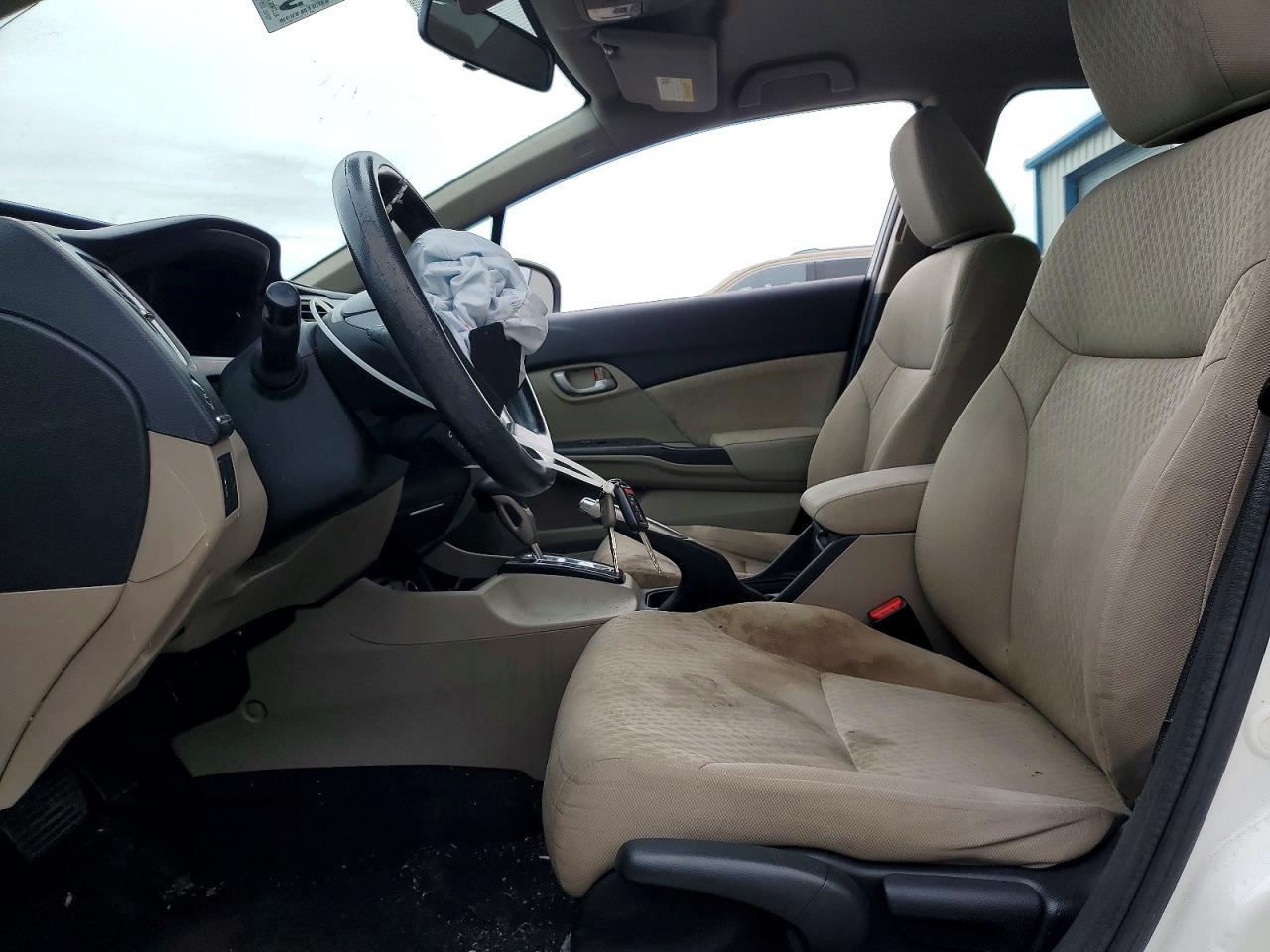 2015 Honda Civic Lx White vin: 19XFB2F59FE701638