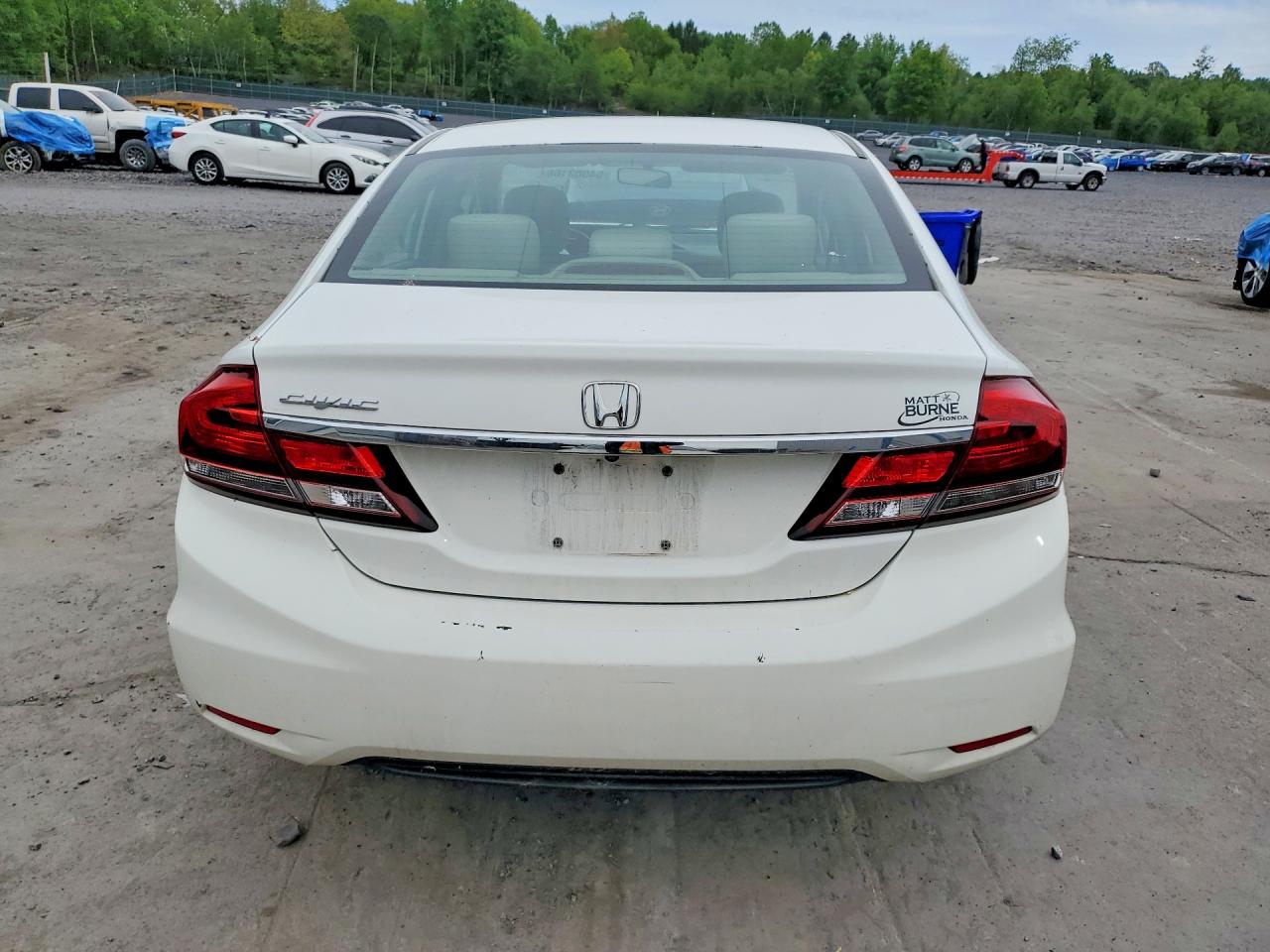 2015 Honda Civic Lx White vin: 19XFB2F59FE701638