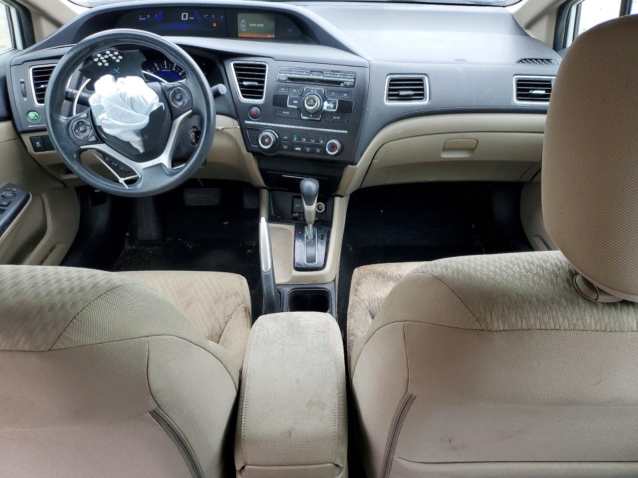 2015 Honda Civic Lx White vin: 19XFB2F59FE701638
