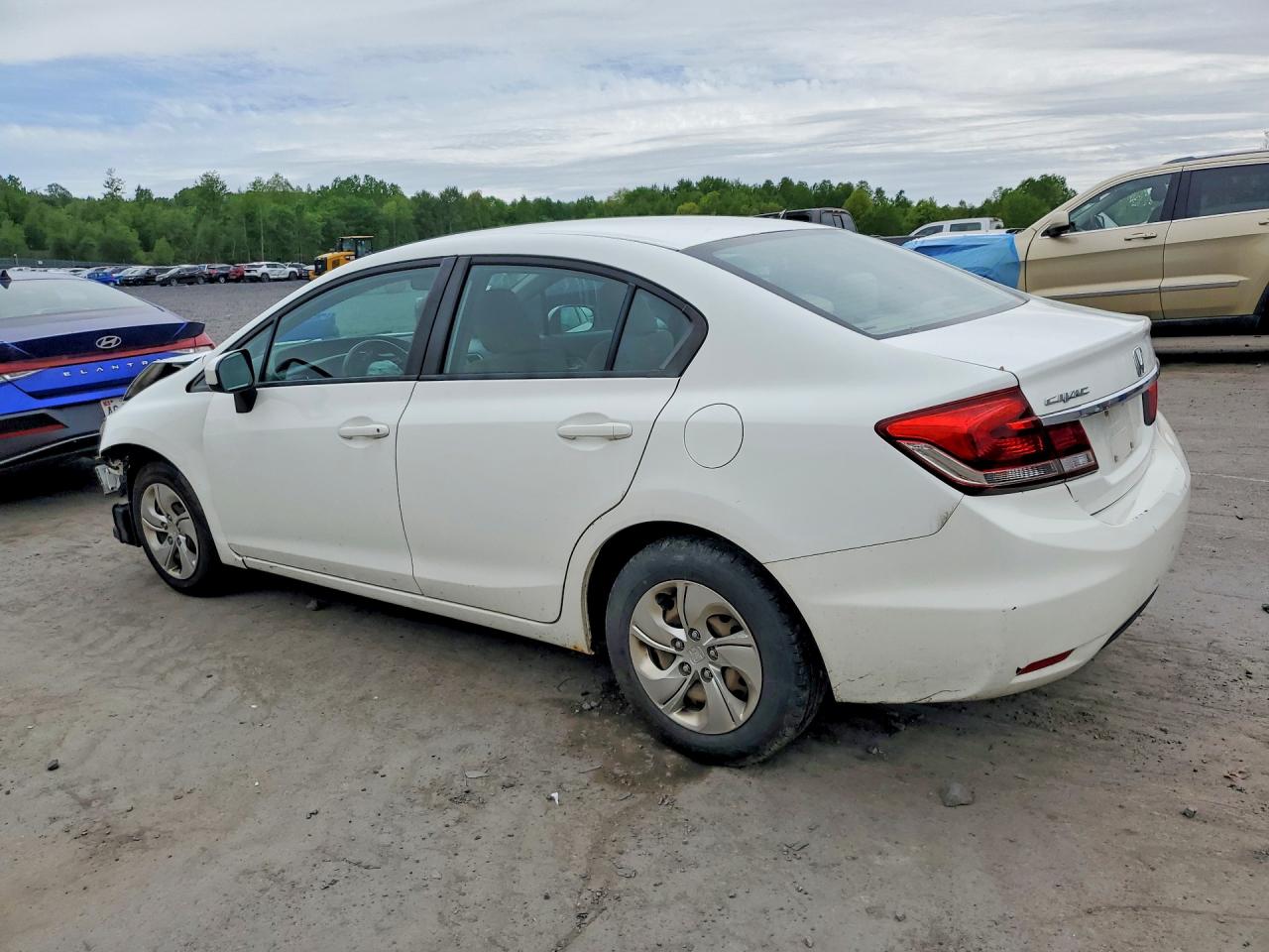 2015 Honda Civic Lx White vin: 19XFB2F59FE701638