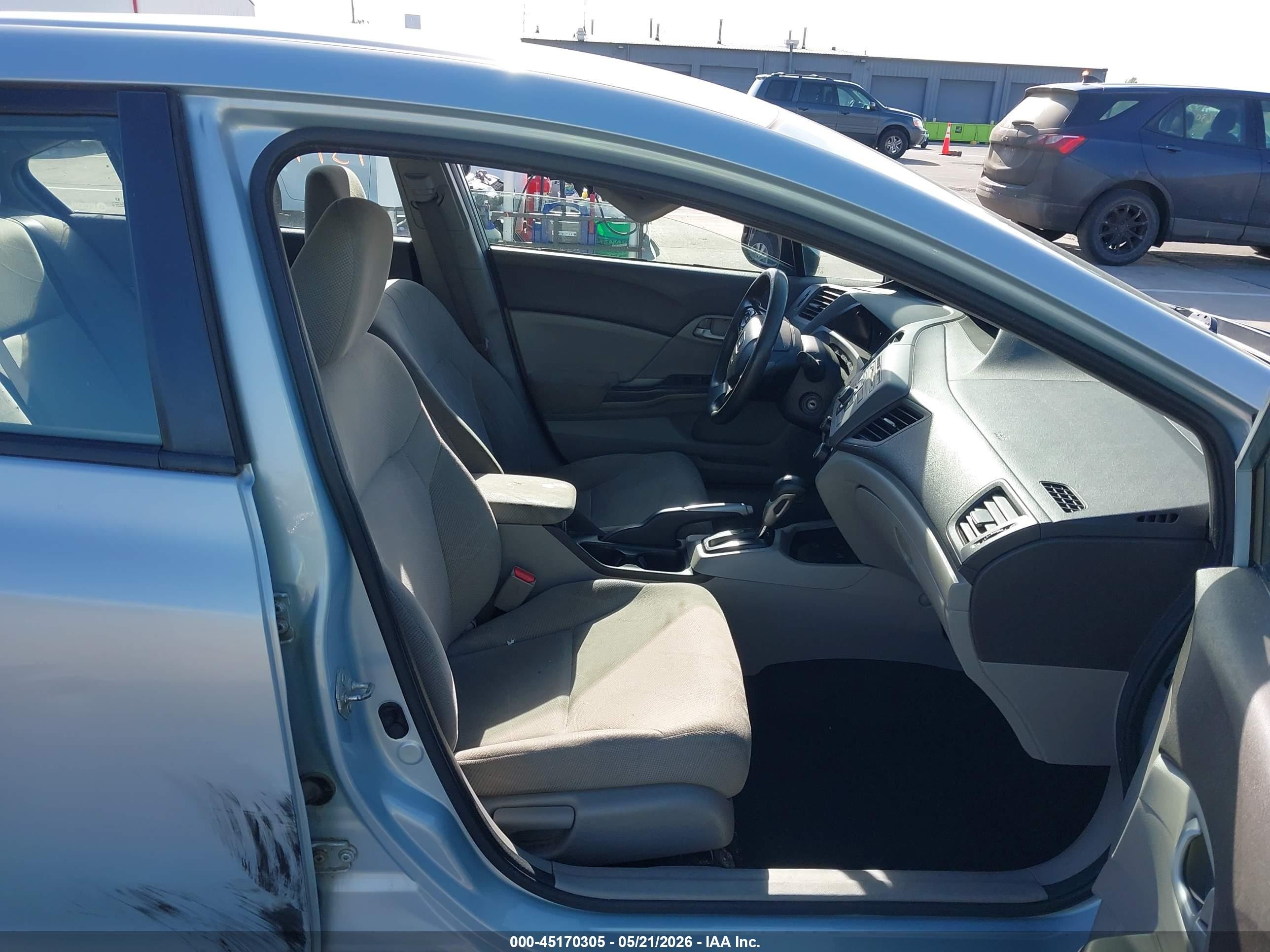 2012 Honda Civic Lx Синий vin: 19XFB2F5XCE003194