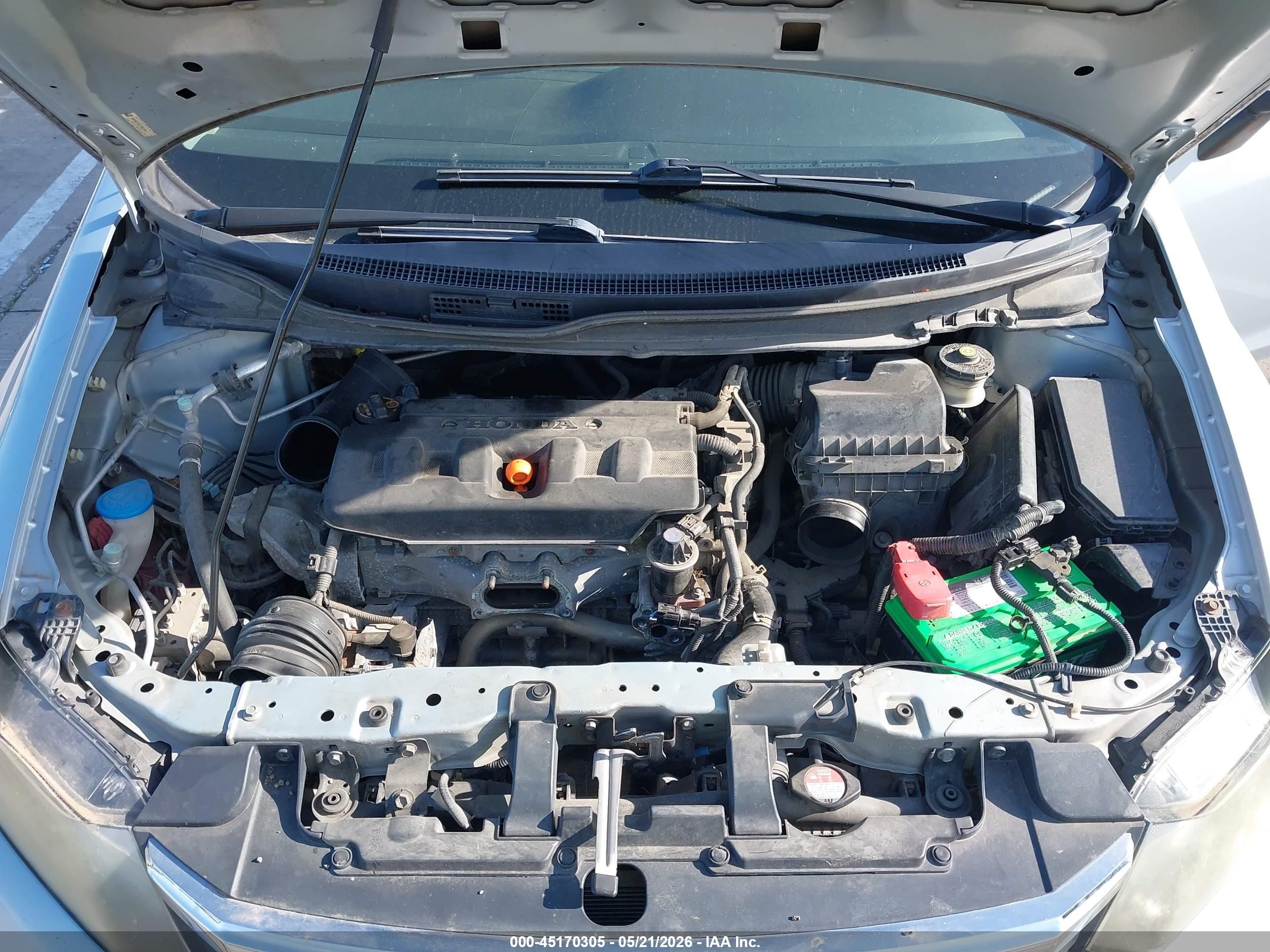 2012 Honda Civic Lx Синий vin: 19XFB2F5XCE003194
