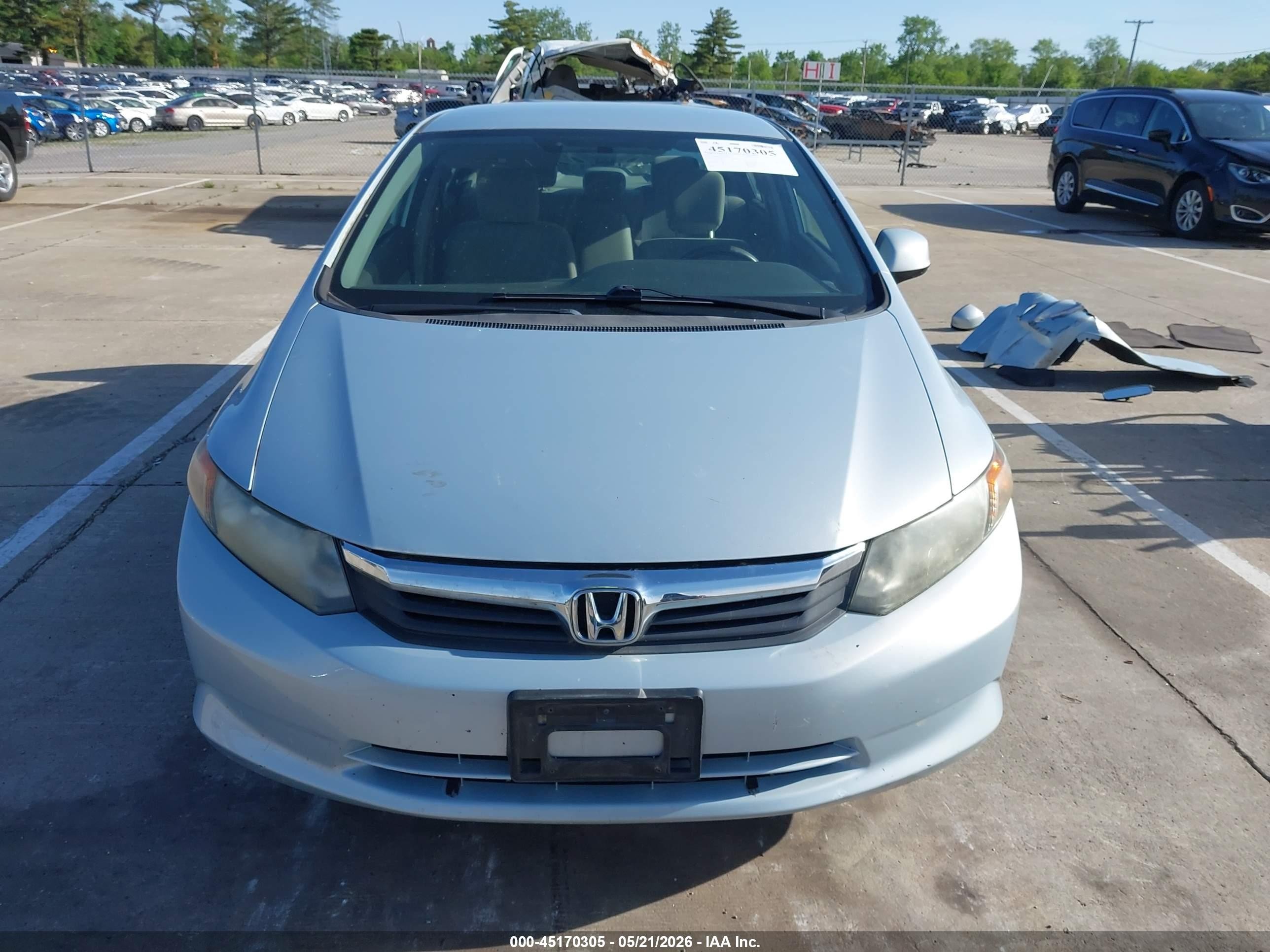 2012 Honda Civic Lx Синий vin: 19XFB2F5XCE003194
