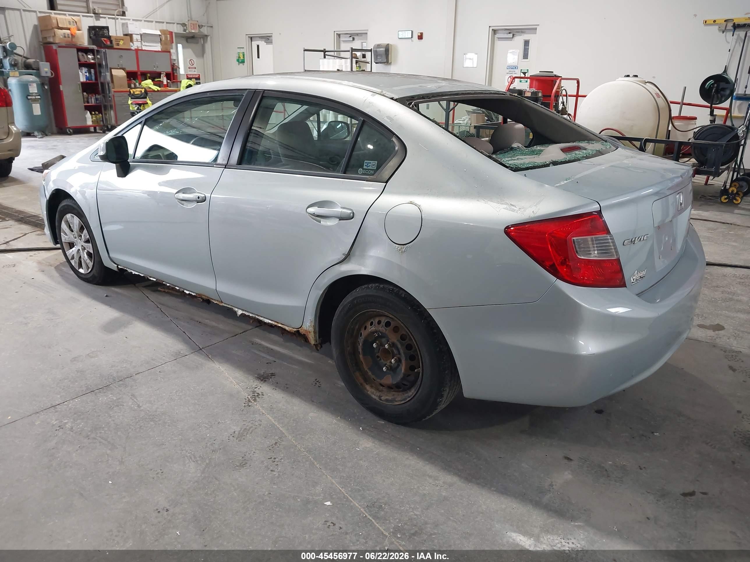 2012 Honda Civic Lx Серебряный vin: 19XFB2F5XCE007293