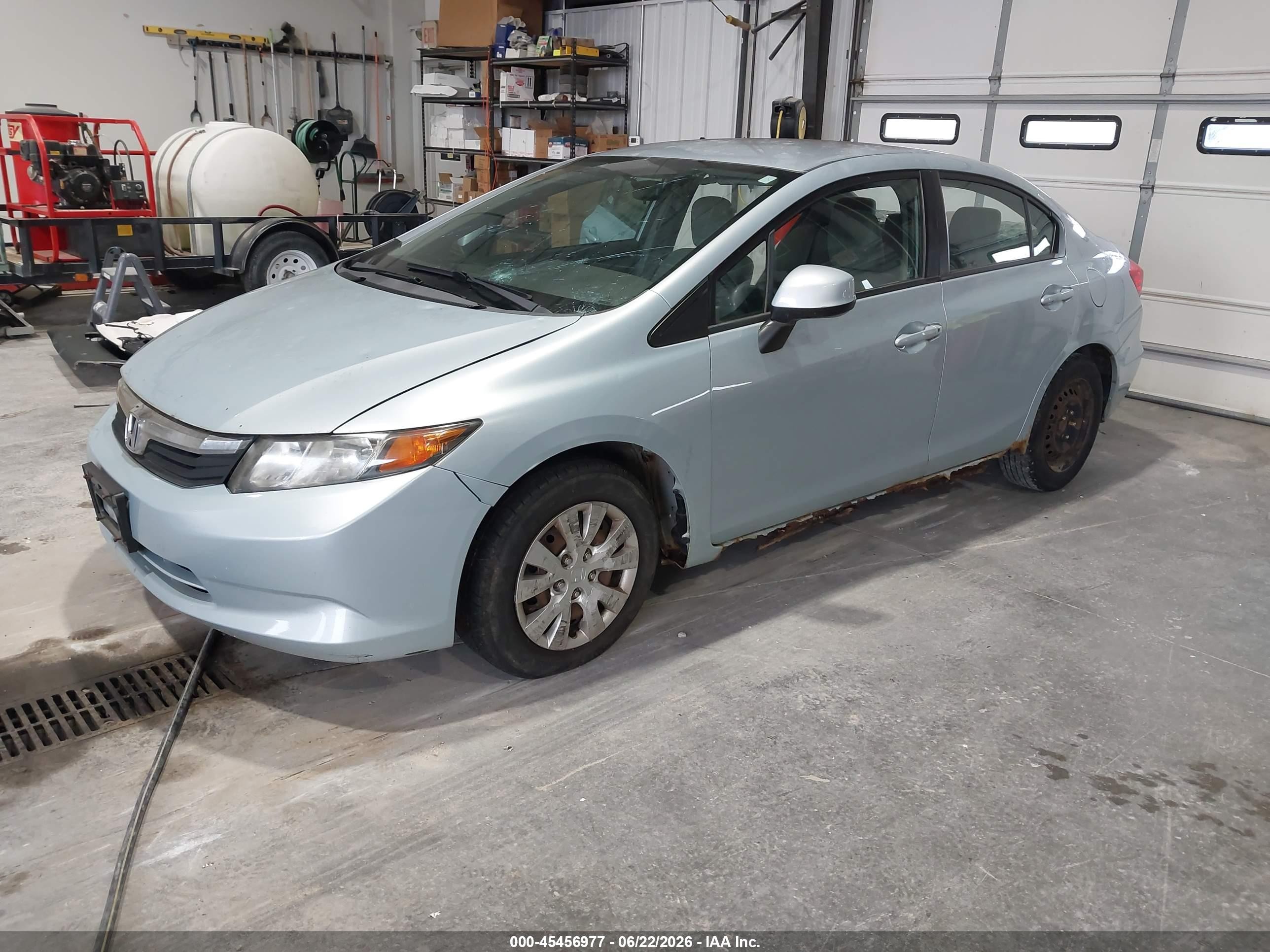 2012 Honda Civic Lx Серебряный vin: 19XFB2F5XCE007293