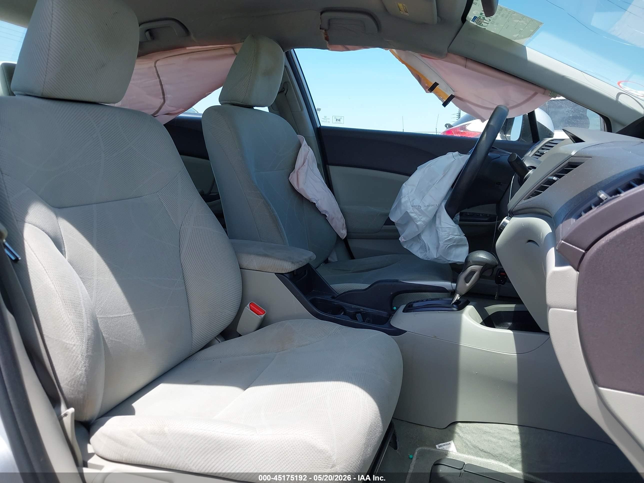2012 Honda Civic Lx Silver vin: 19XFB2F5XCE009495