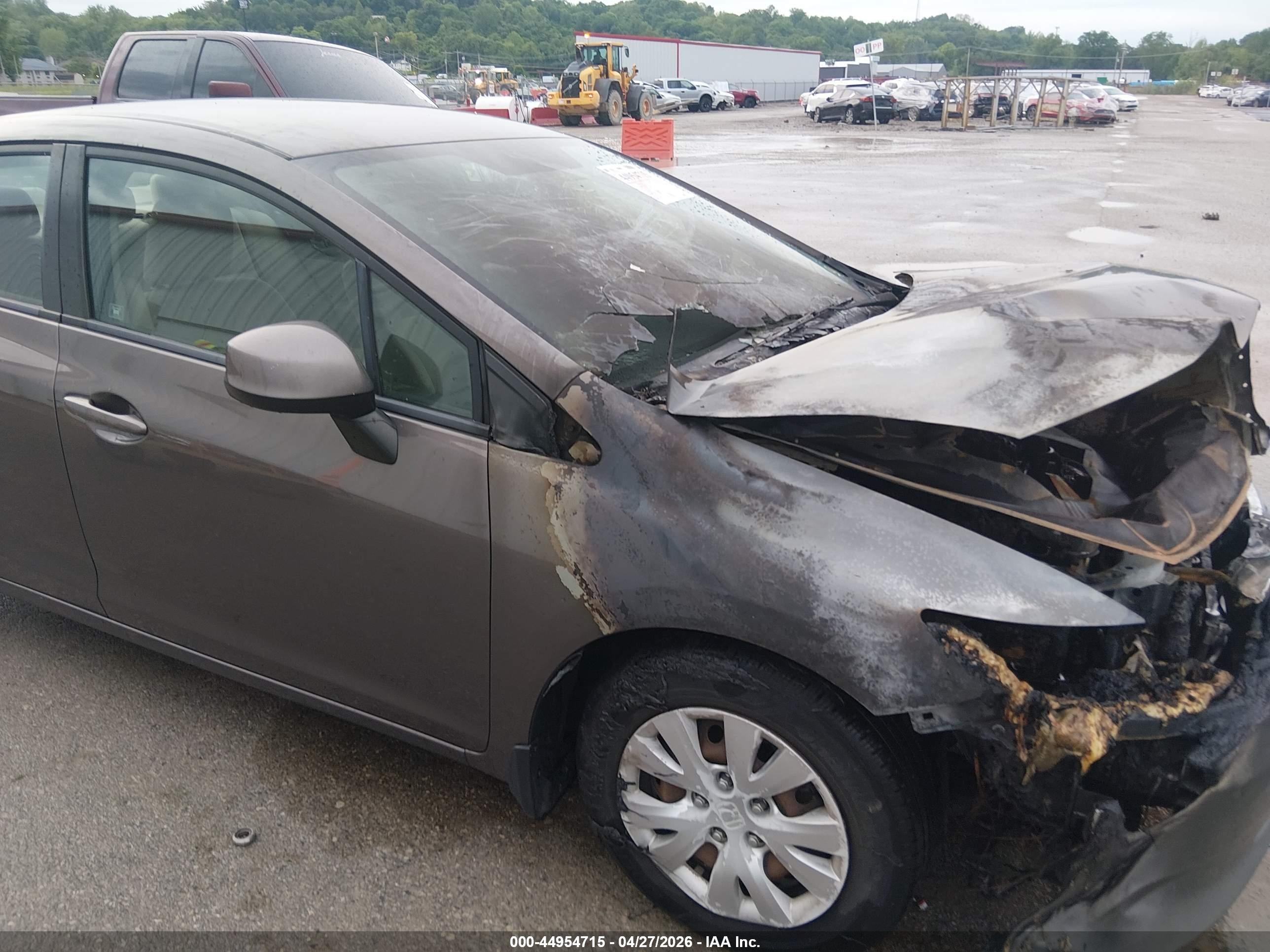 2012 Honda Civic Lx Gray vin: 19XFB2F5XCE013594