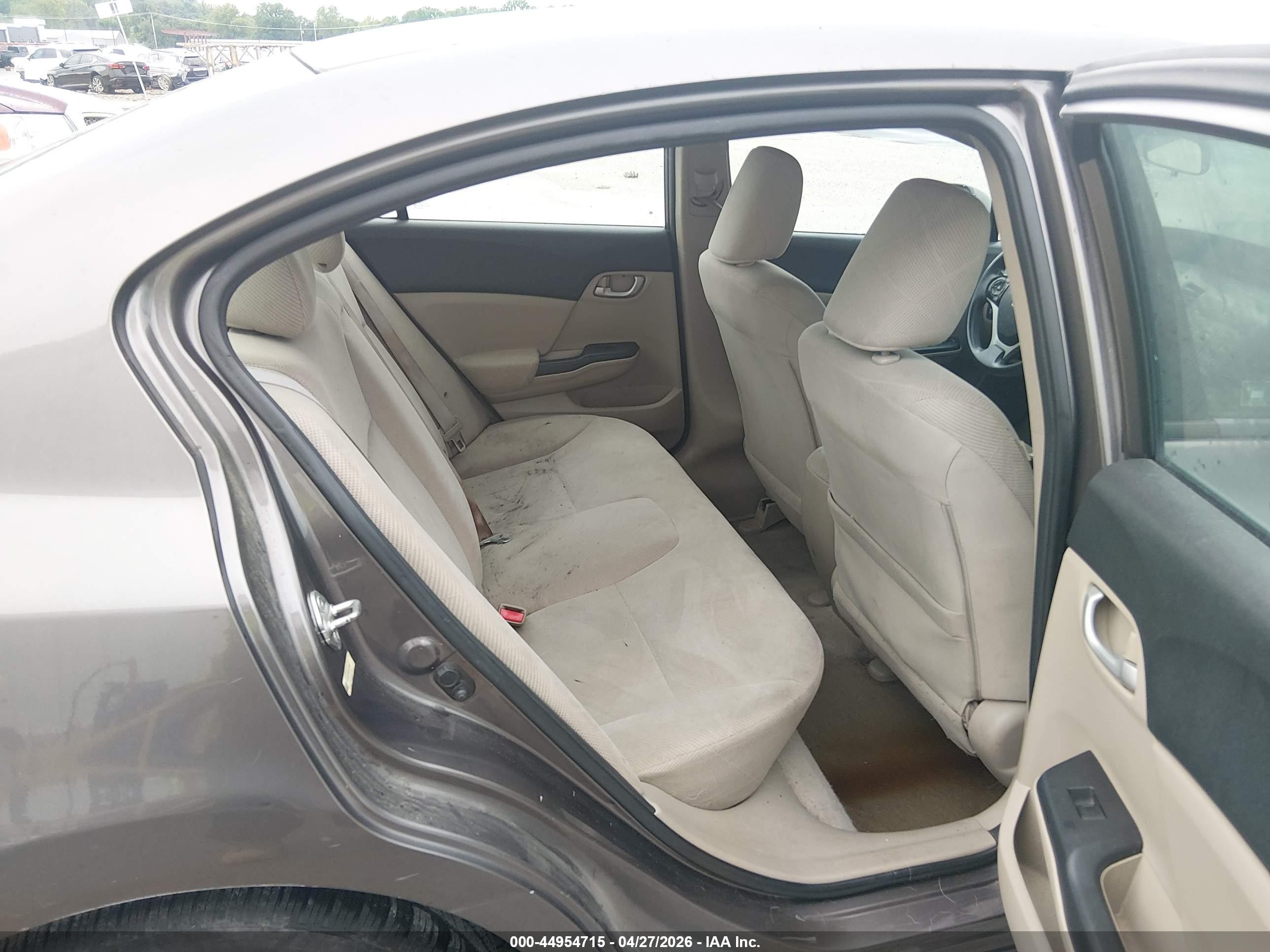 2012 Honda Civic Lx Gray vin: 19XFB2F5XCE013594