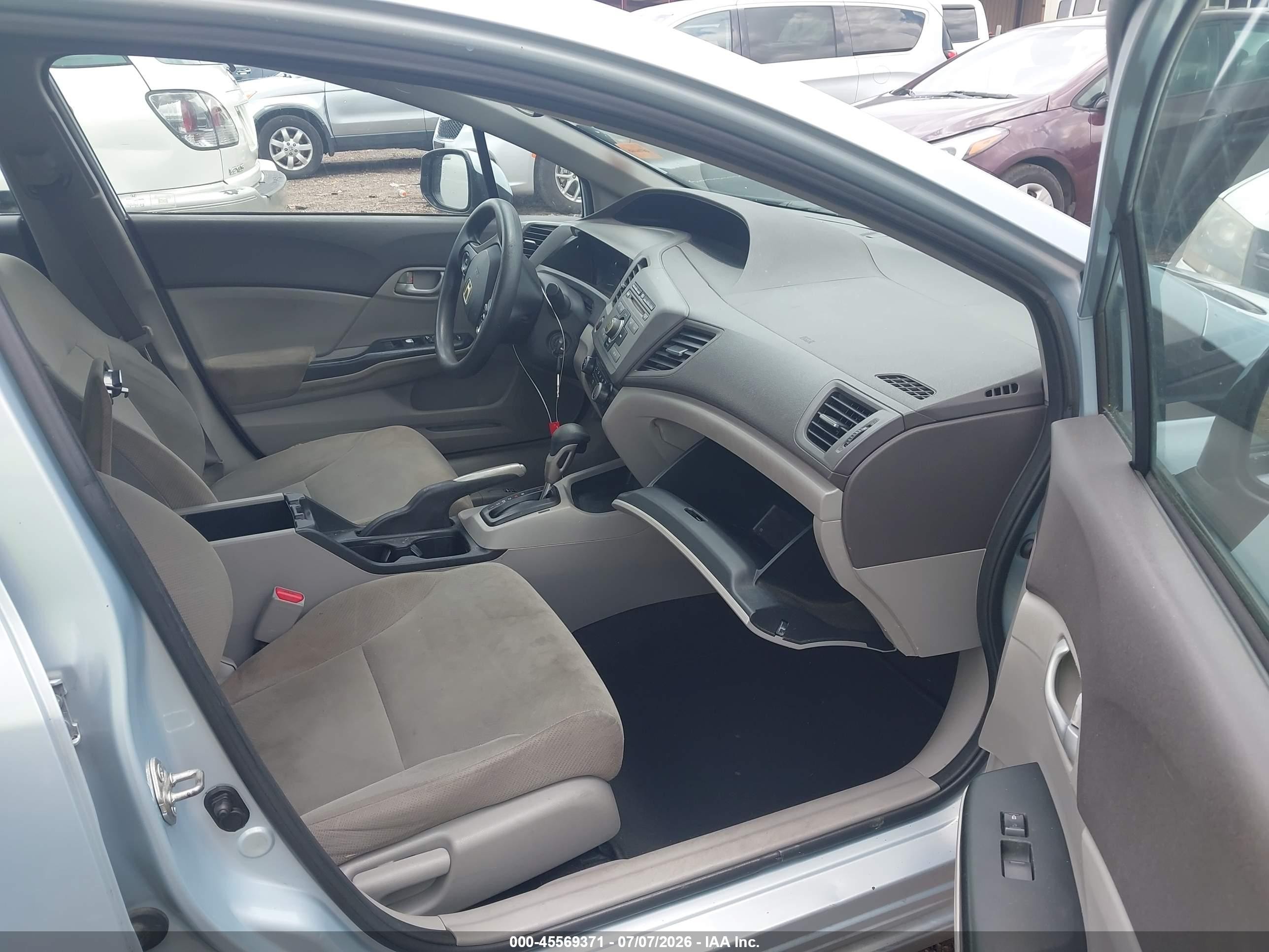 2012 Honda Civic Lx Синий vin: 19XFB2F5XCE018942