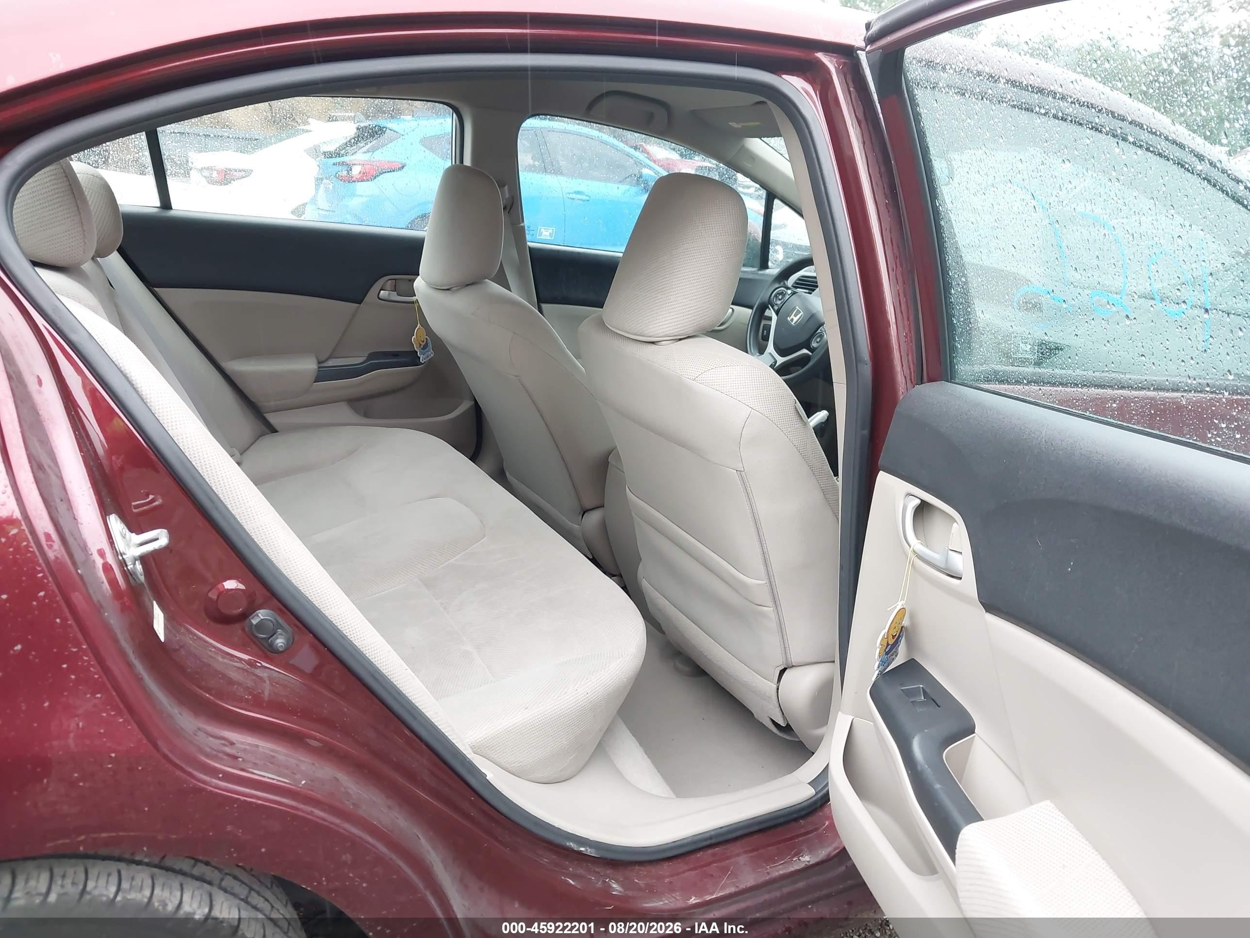 2012 Honda Civic Lx Красный vin: 19XFB2F5XCE031545