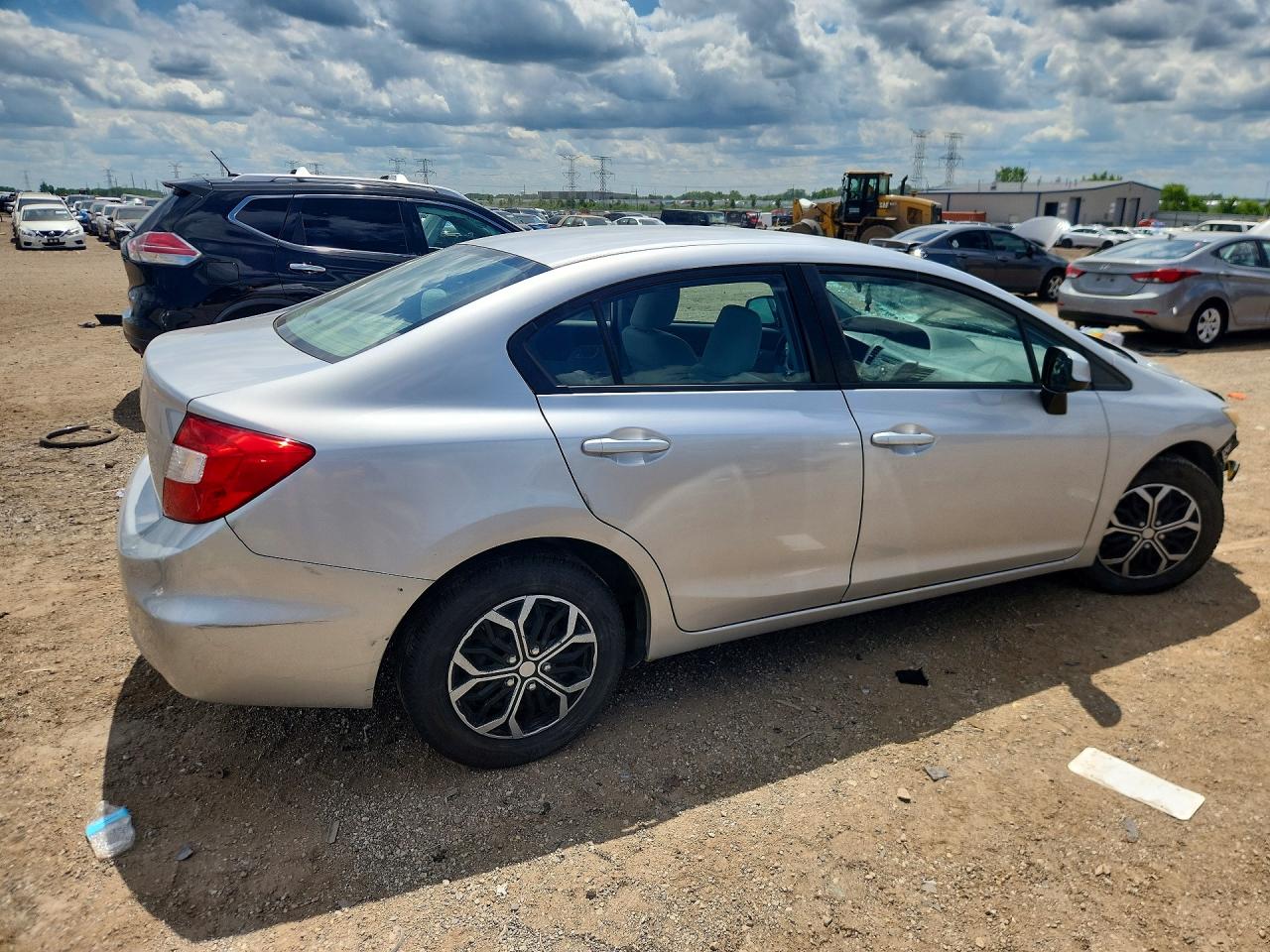 2012 Honda Civic Lx Silver vin: 19XFB2F5XCE032761
