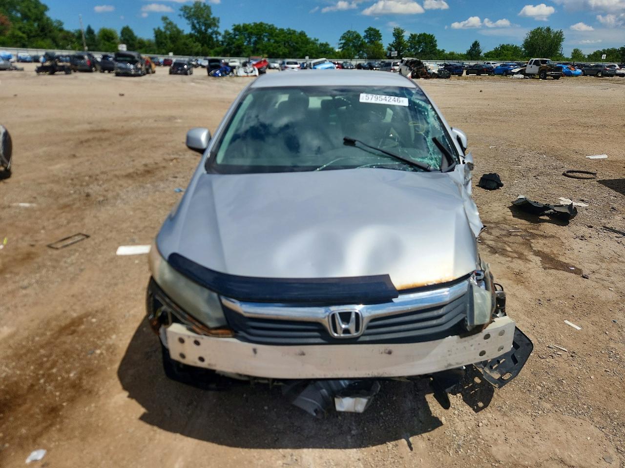 2012 Honda Civic Lx Silver vin: 19XFB2F5XCE032761