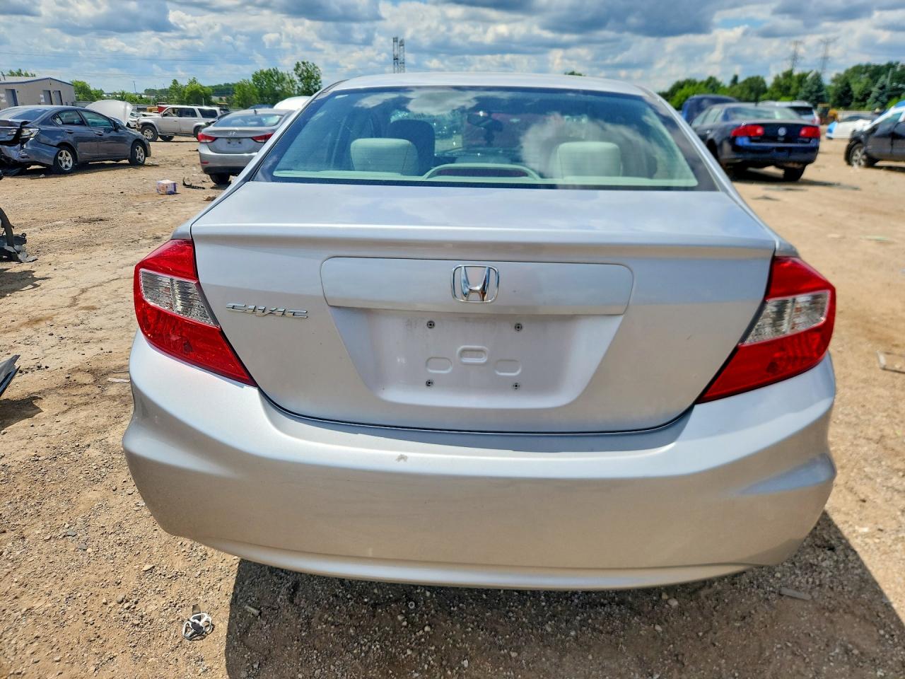 2012 Honda Civic Lx Silver vin: 19XFB2F5XCE032761