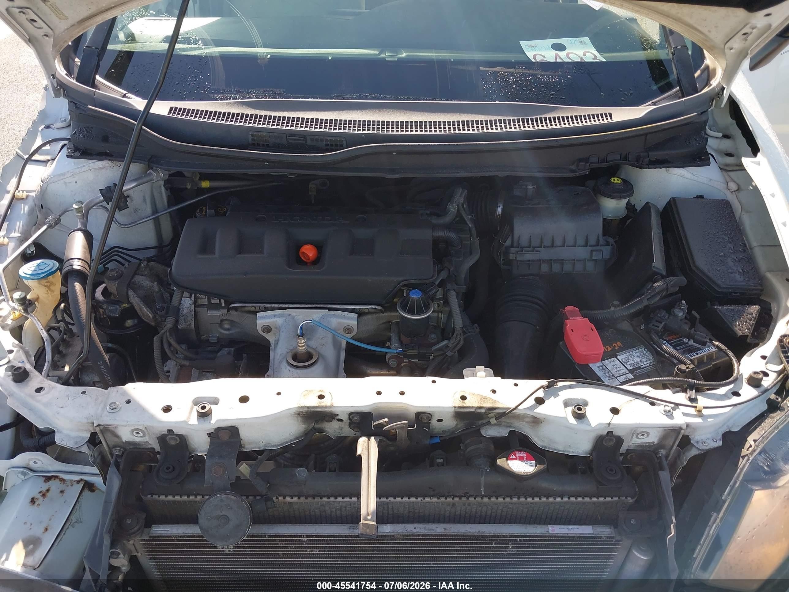 2012 Honda Civic Lx White vin: 19XFB2F5XCE037975