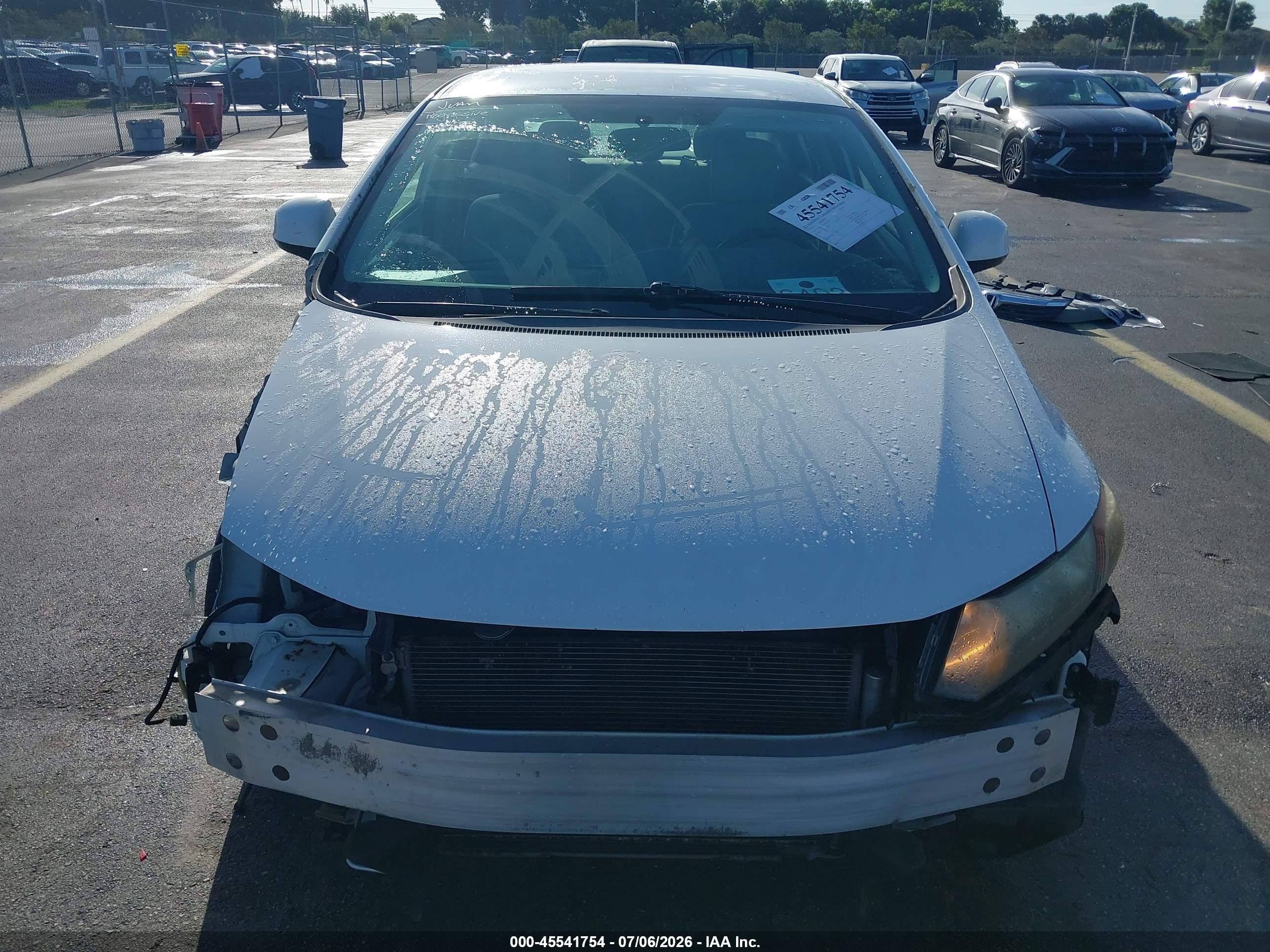 2012 Honda Civic Lx White vin: 19XFB2F5XCE037975