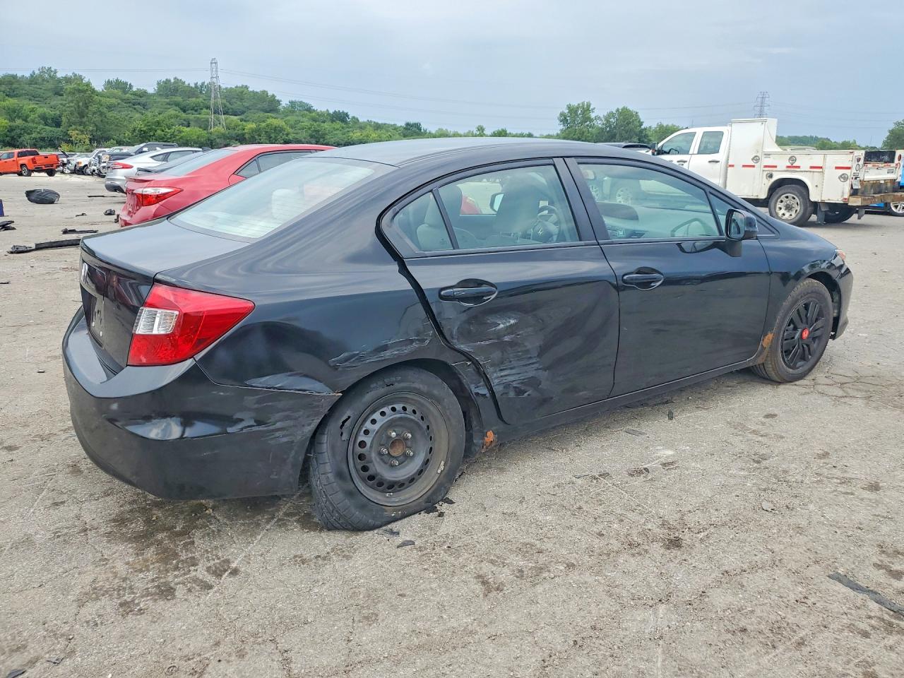 2012 Honda Civic Lx Black vin: 19XFB2F5XCE039662