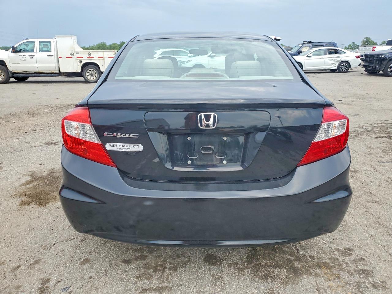 2012 Honda Civic Lx Black vin: 19XFB2F5XCE039662