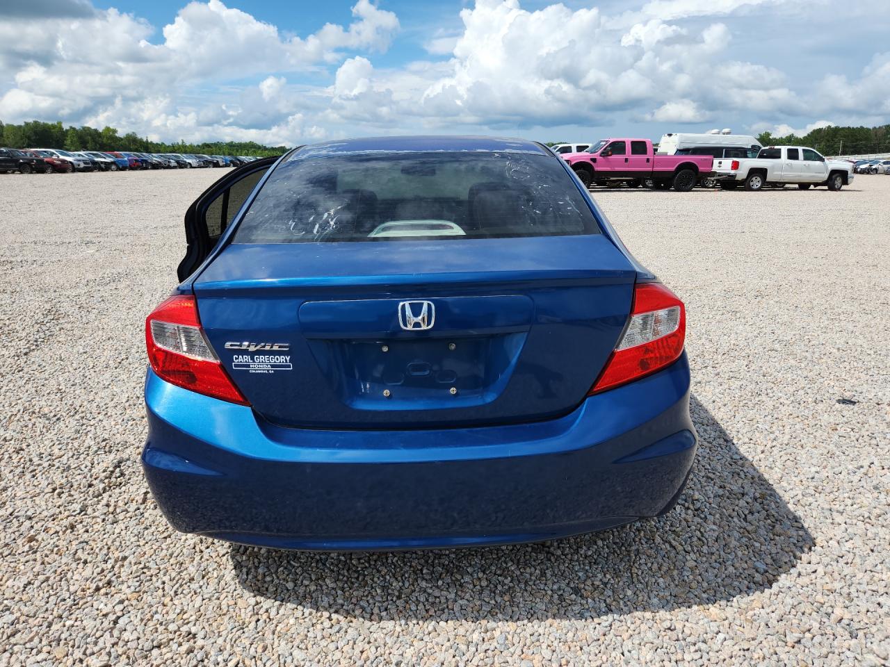 2012 Honda Civic Lx Blue vin: 19XFB2F5XCE044571