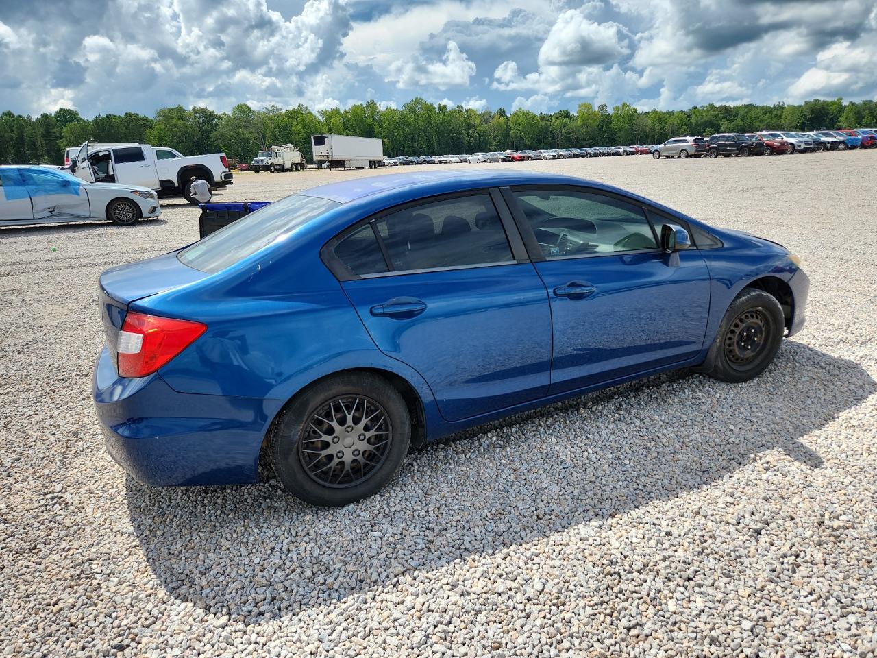 2012 Honda Civic Lx Blue vin: 19XFB2F5XCE044571