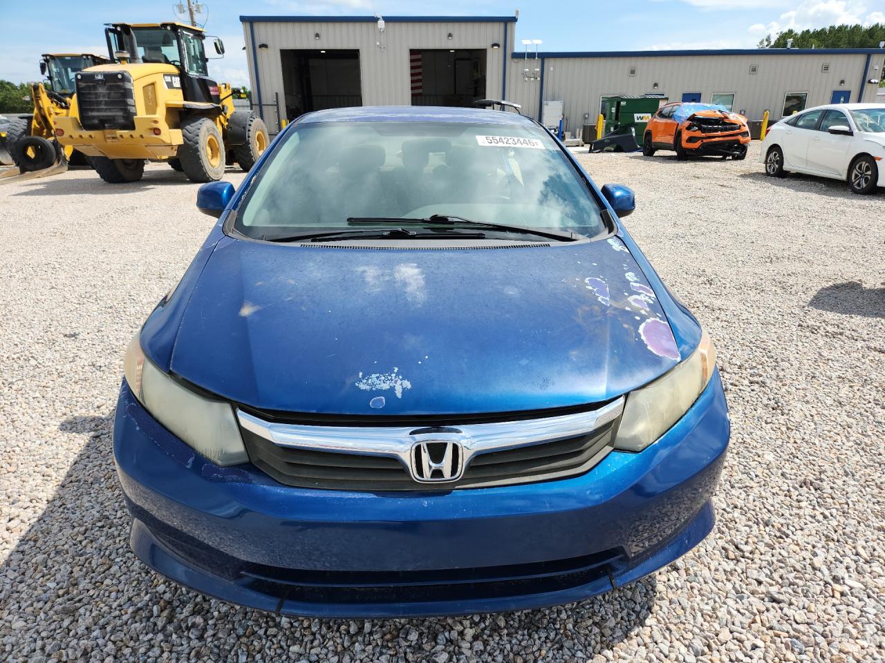 2012 Honda Civic Lx Blue vin: 19XFB2F5XCE044571