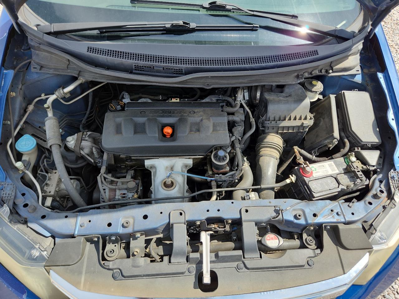 2012 Honda Civic Lx Blue vin: 19XFB2F5XCE044571
