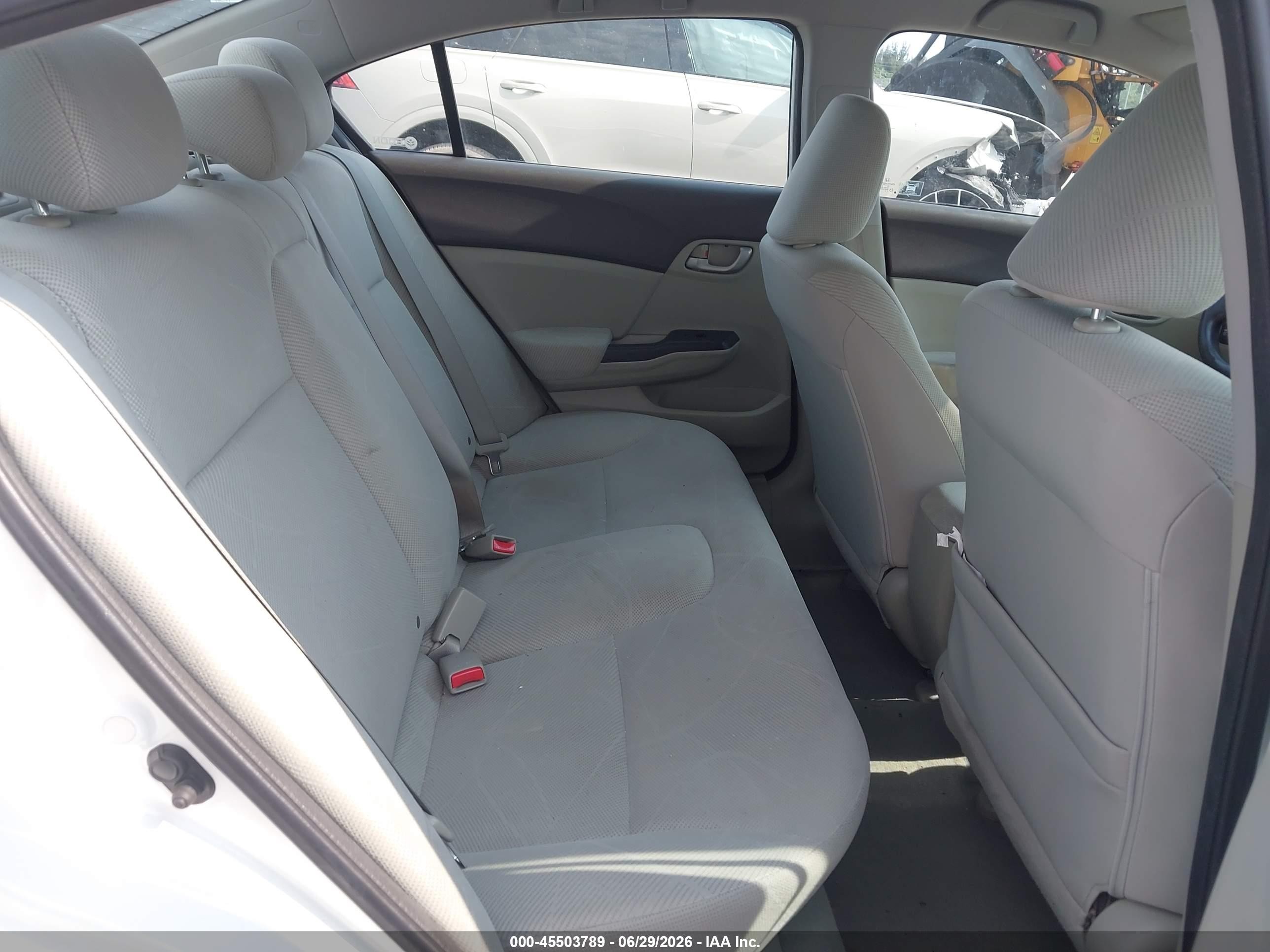 2012 Honda Civic Lx White vin: 19XFB2F5XCE052878