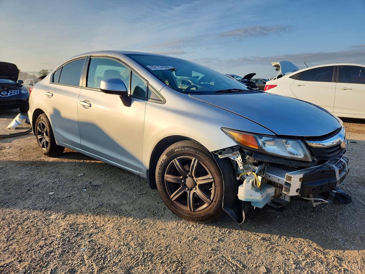 2012 Honda Civic Lx Silver vin: 19XFB2F5XCE055523