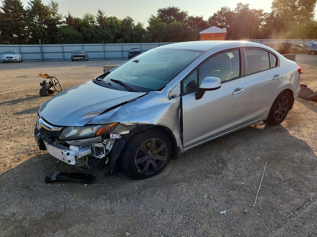2012 Honda Civic Lx Silver vin: 19XFB2F5XCE055523