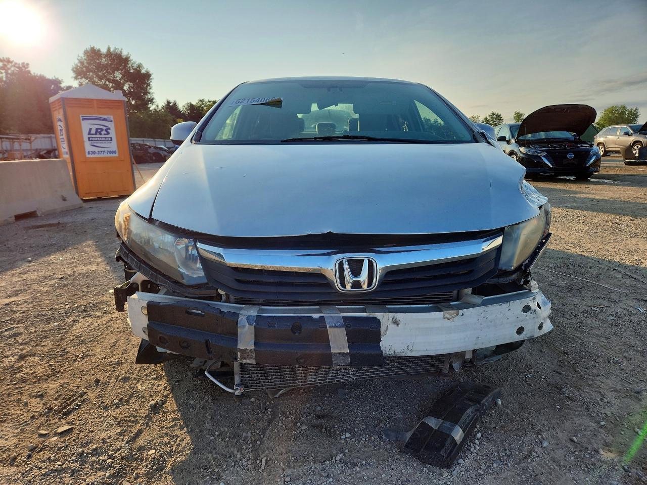 2012 Honda Civic Lx Silver vin: 19XFB2F5XCE055523